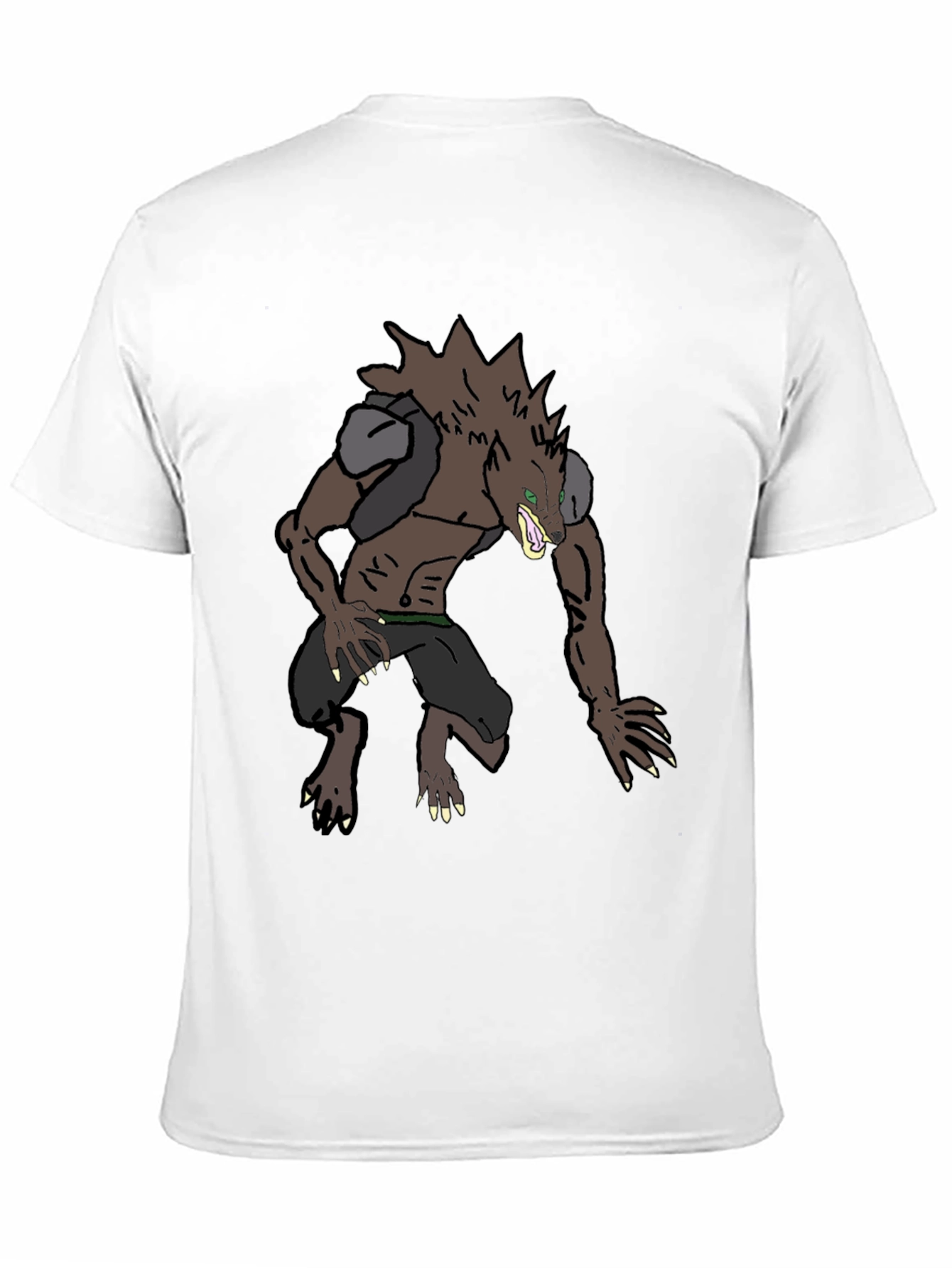 Werewolf Graphic Tee - Black Cotton Blend Shirt