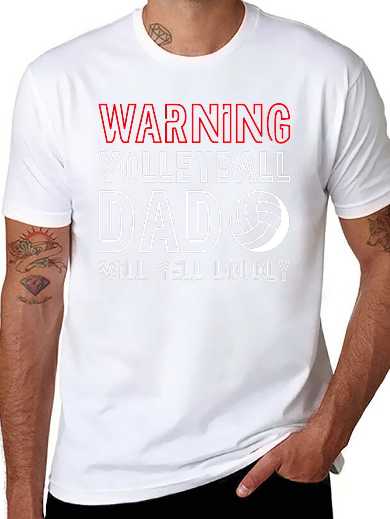 Warning Volleyball Dad T-Shirt