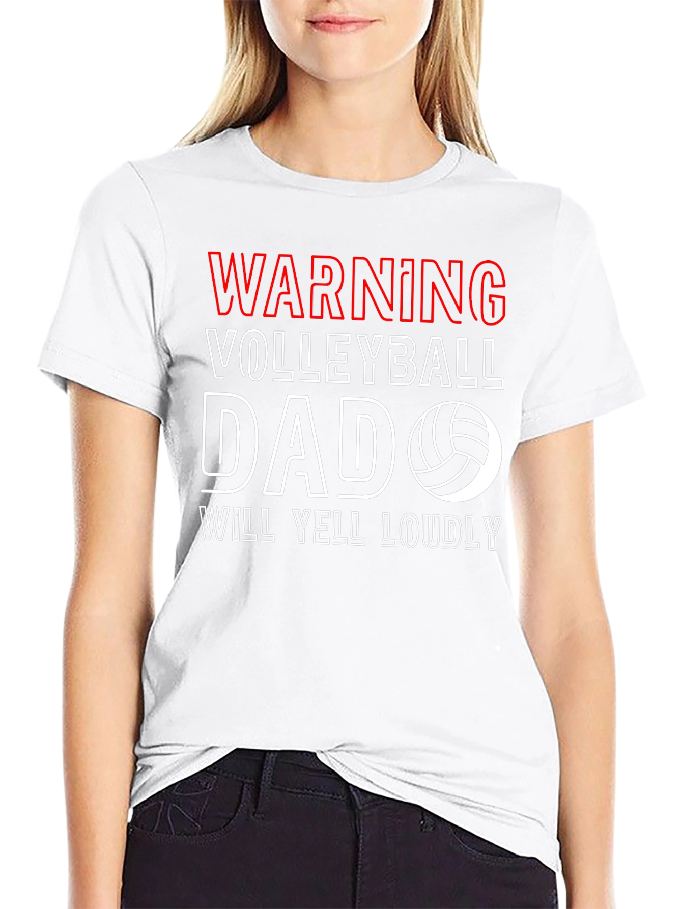 Warning Volleyball Dad T-Shirt