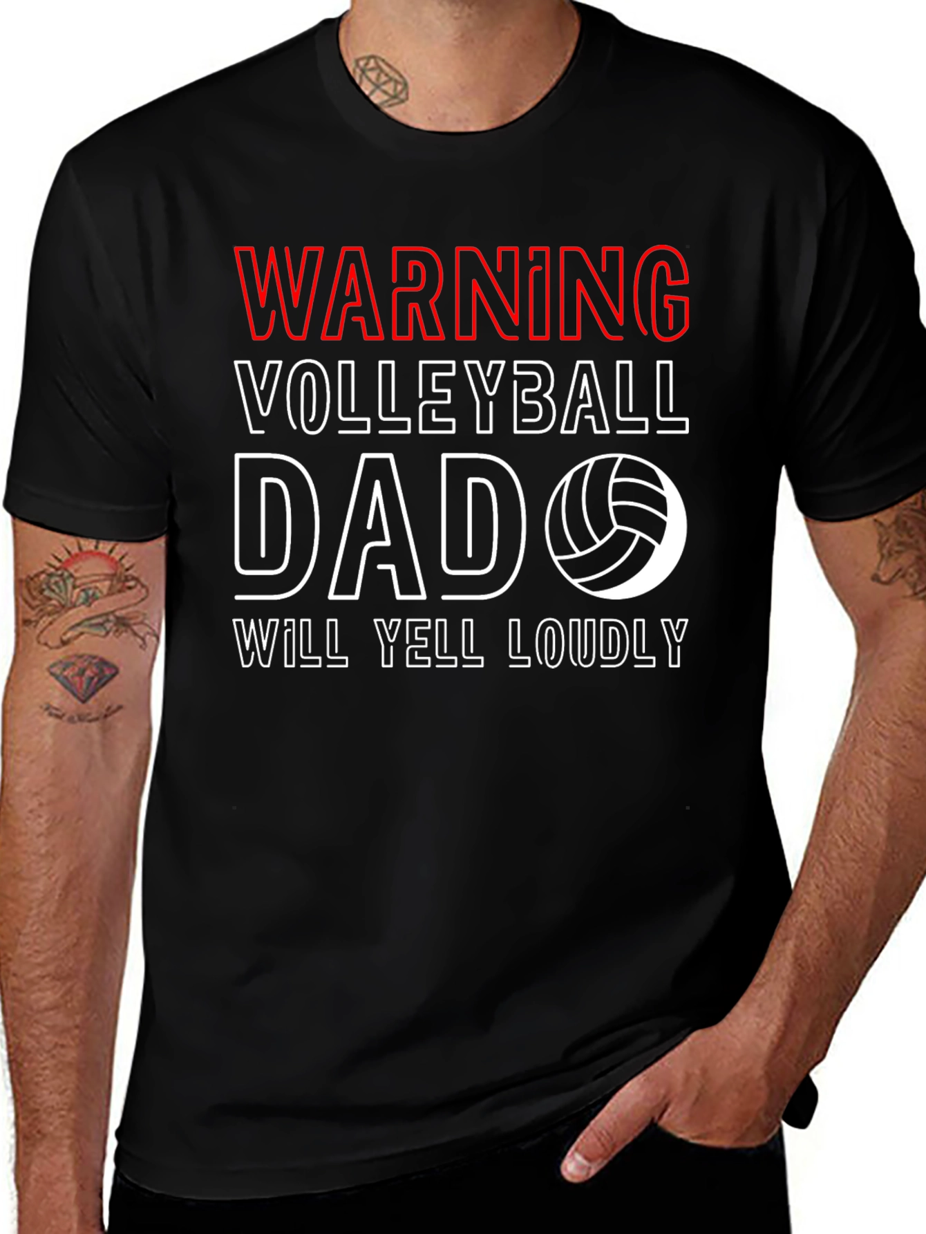 Warning Volleyball Dad T-Shirt