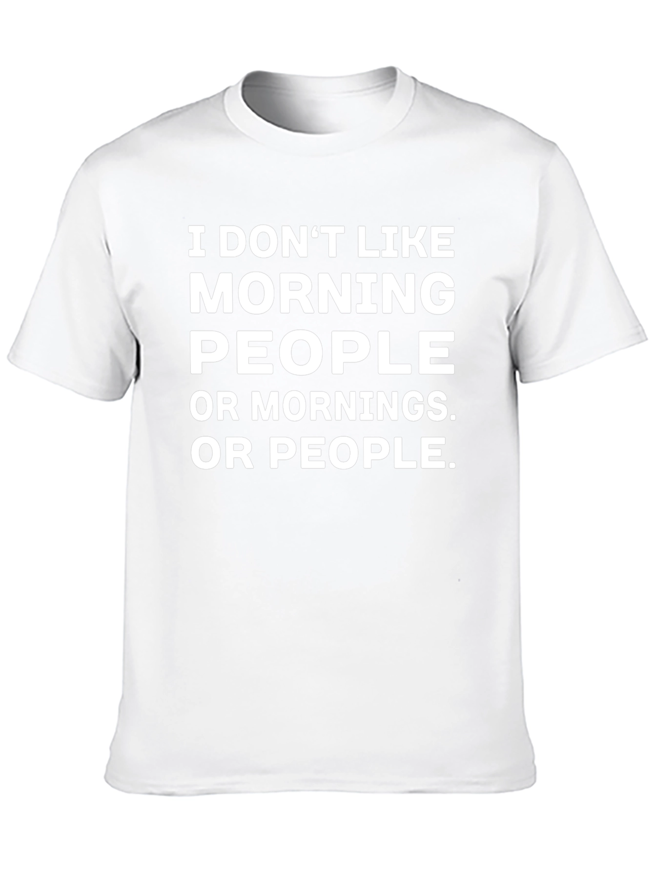 Funny Anti-Morning Black Graphic T-Shirt