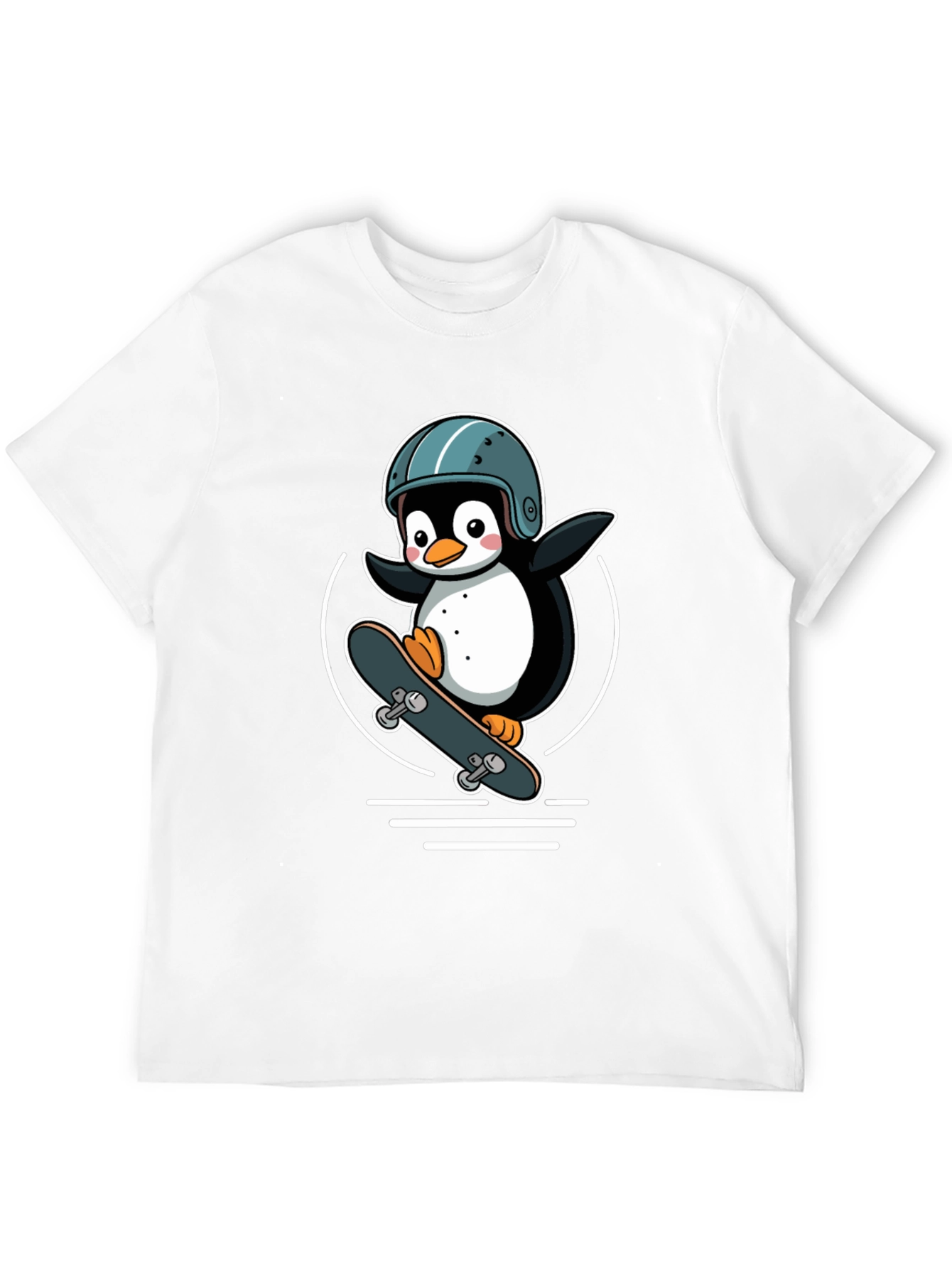Penguin Skateboarder Graphic Tee
