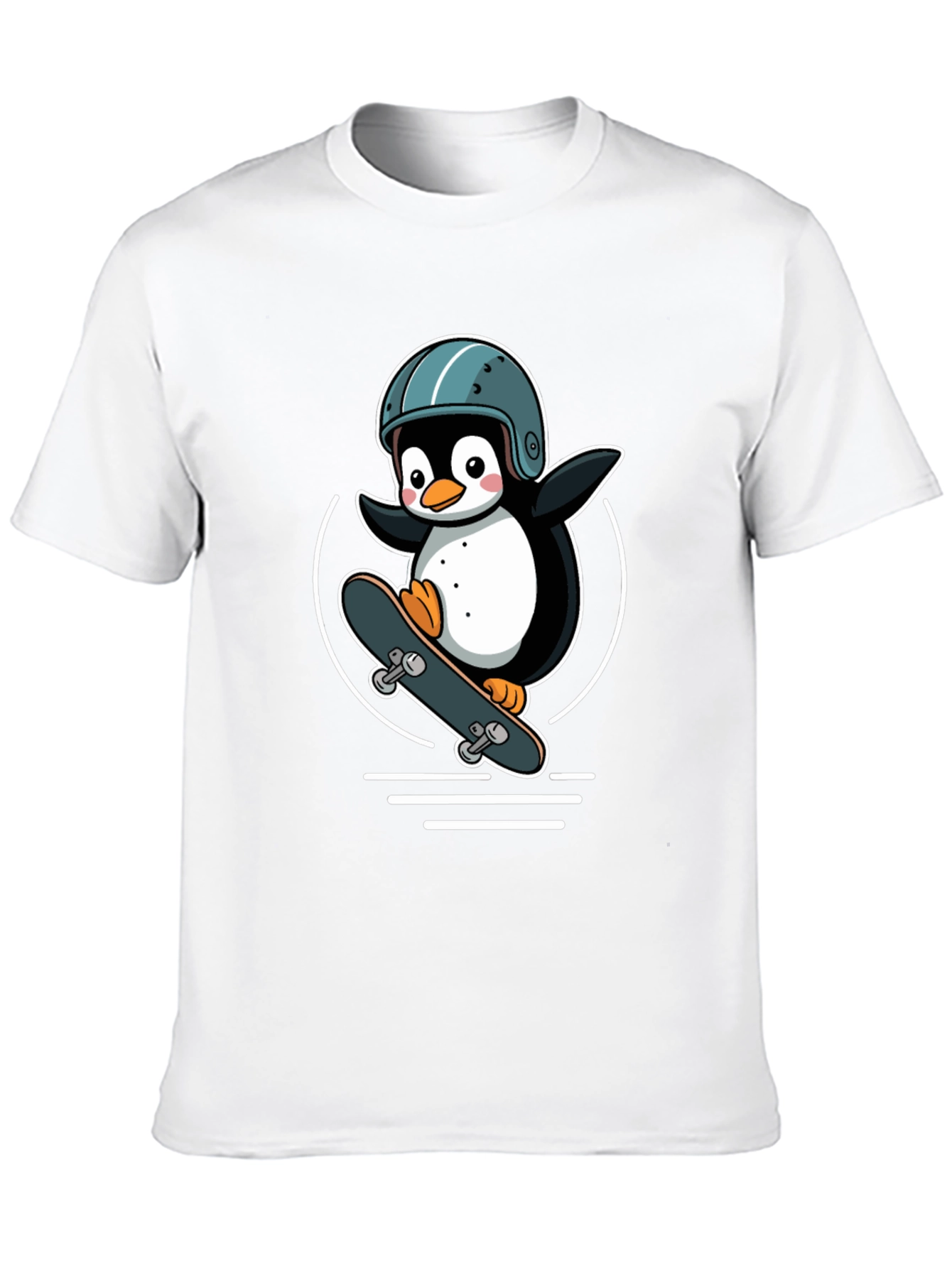 Penguin Skateboarder Graphic Tee