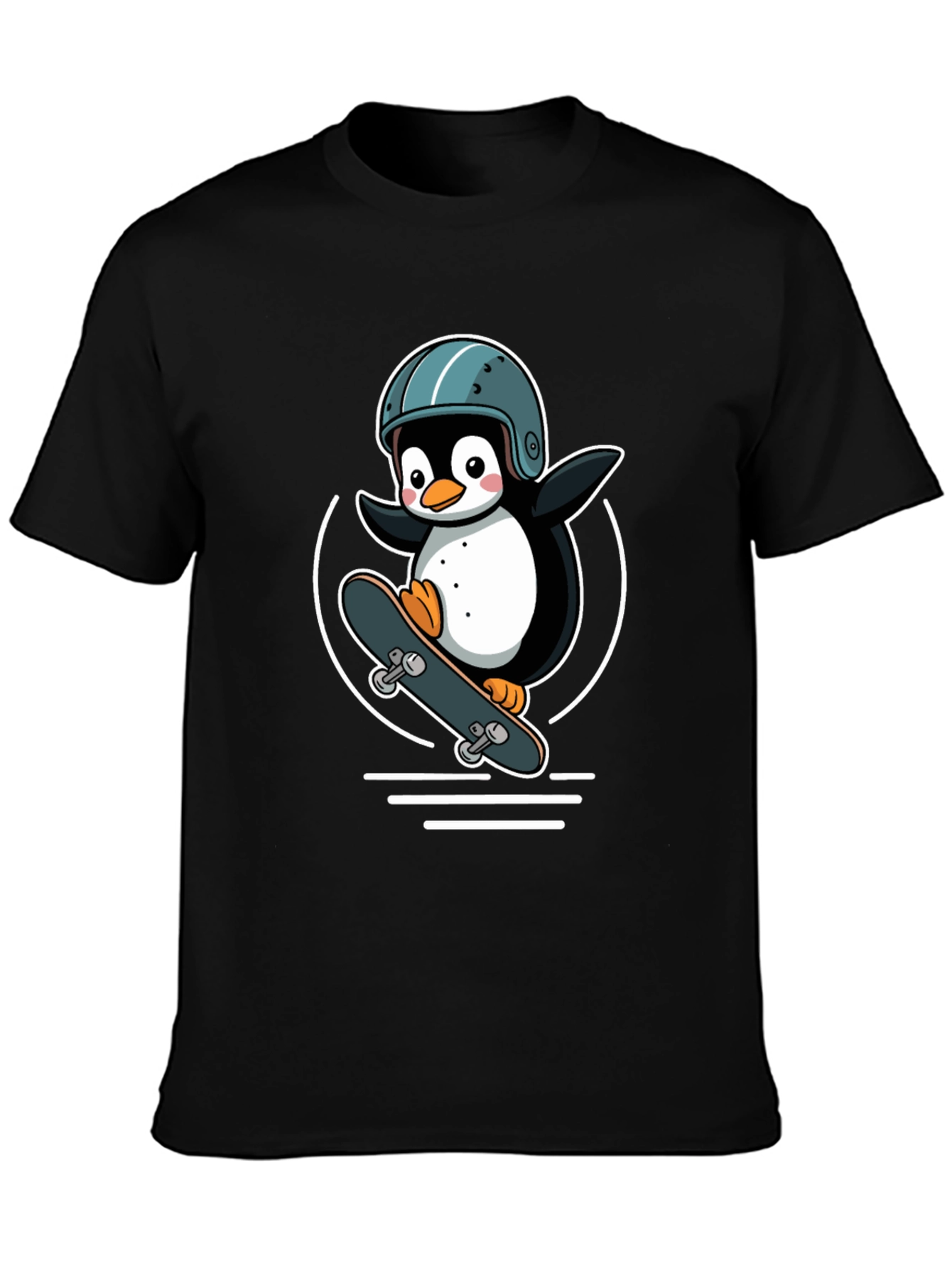 Penguin Skateboarder Graphic Tee