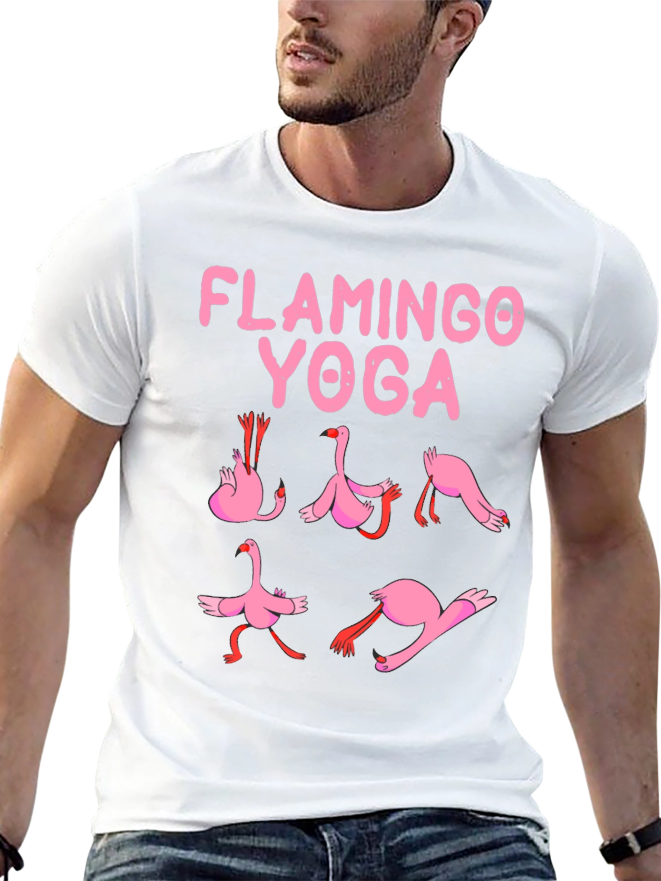 Flamingo Yoga Graphic T-Shirt