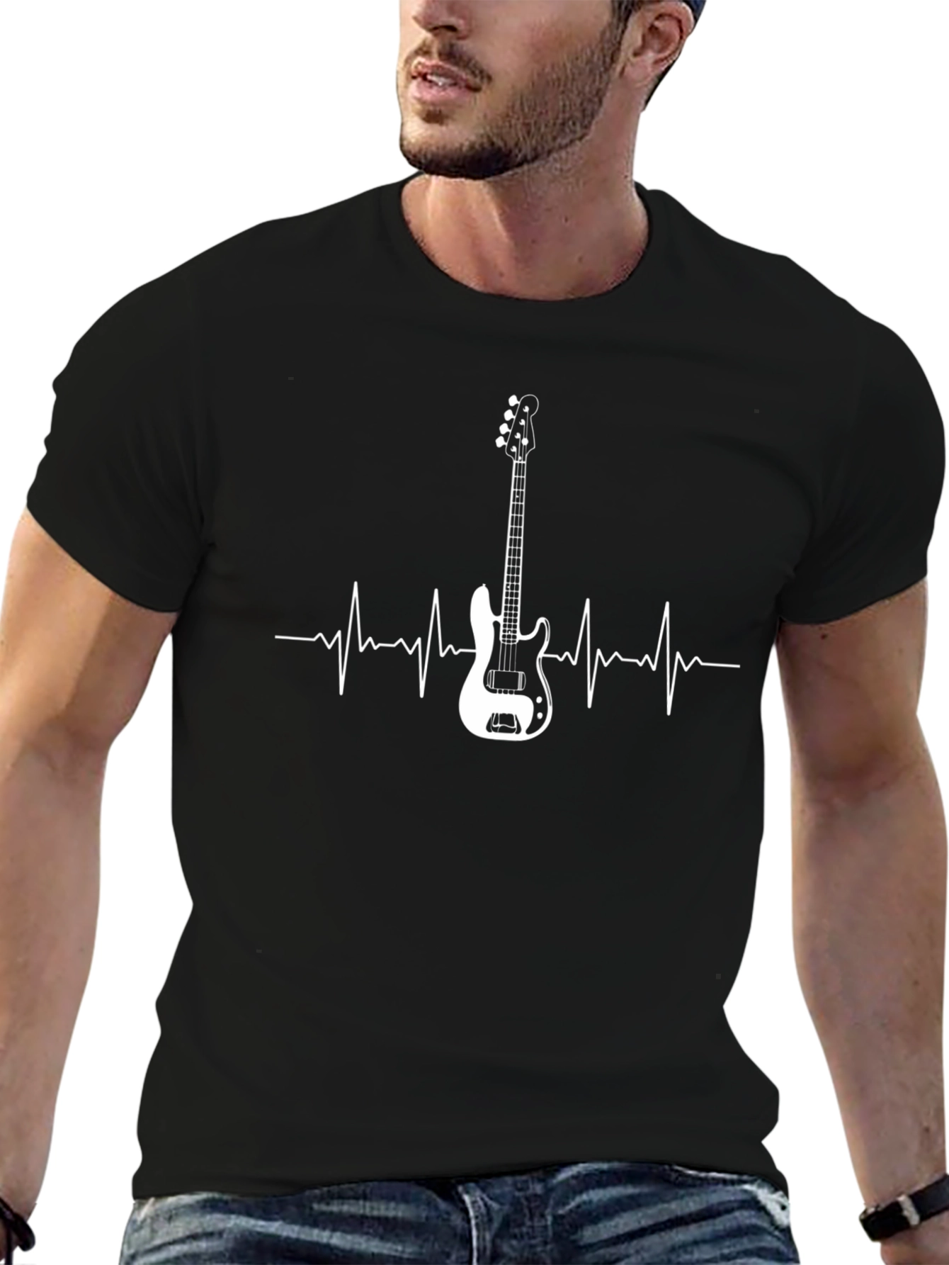 Bass Guitar Heartbeat T-Shirt