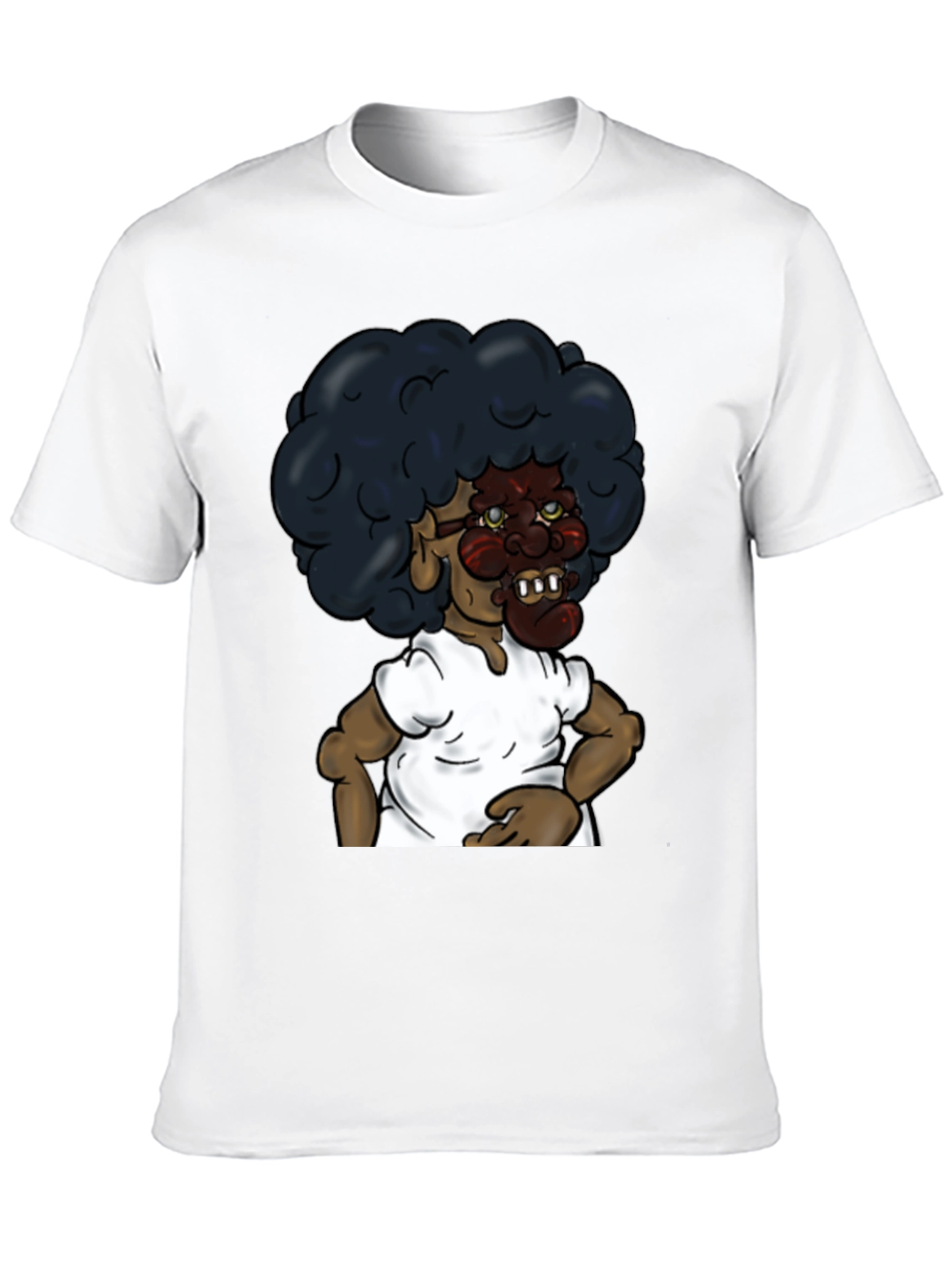 Cartoon Character Graphic Black T-Shirt
