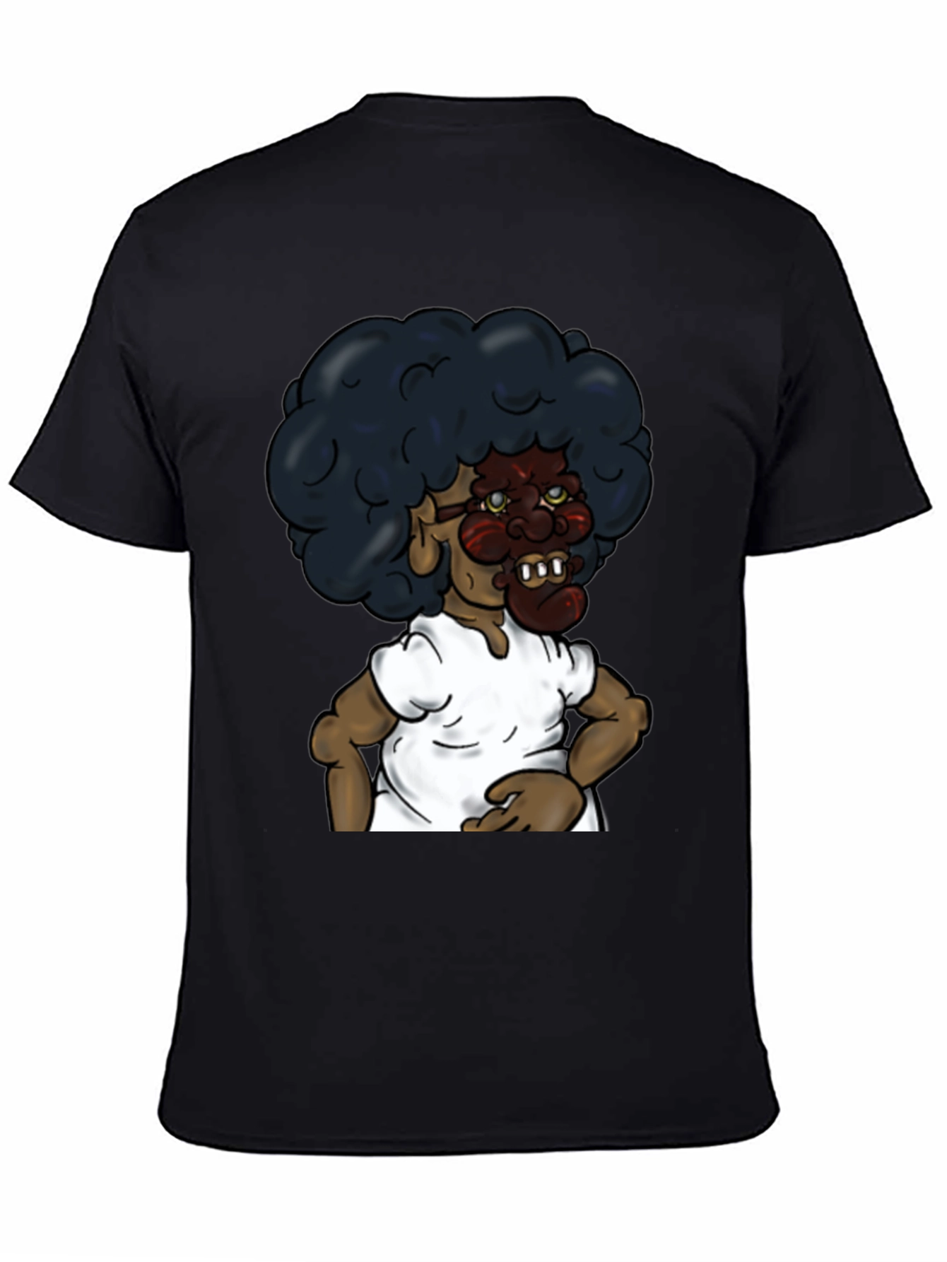 Cartoon Character Graphic Black T-Shirt