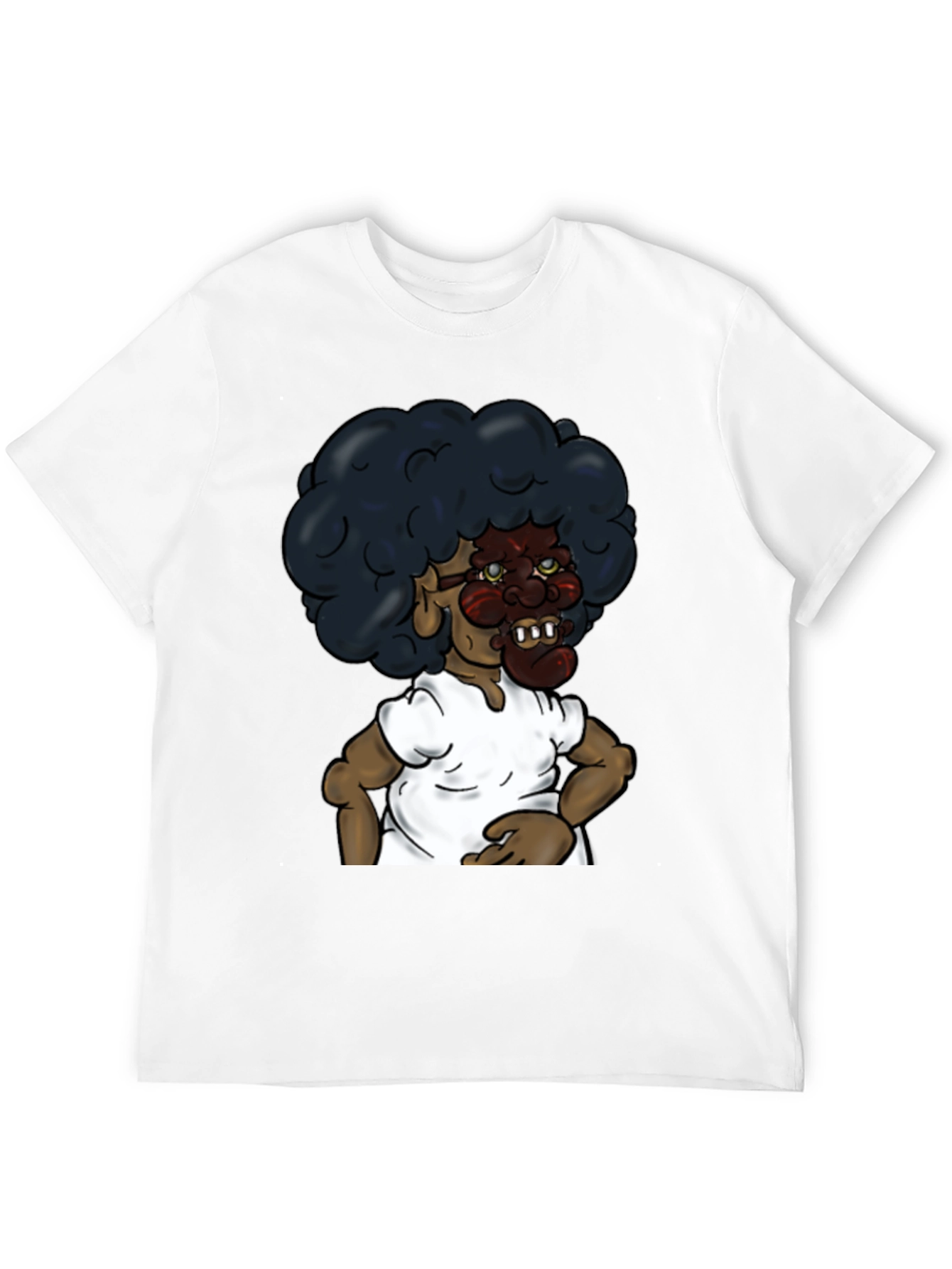 Cartoon Character Graphic Black T-Shirt