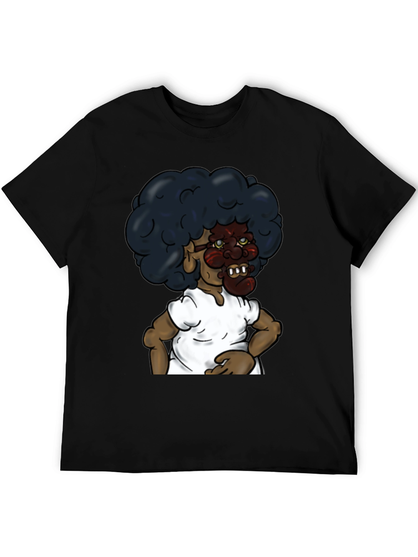 Cartoon Character Graphic Black T-Shirt