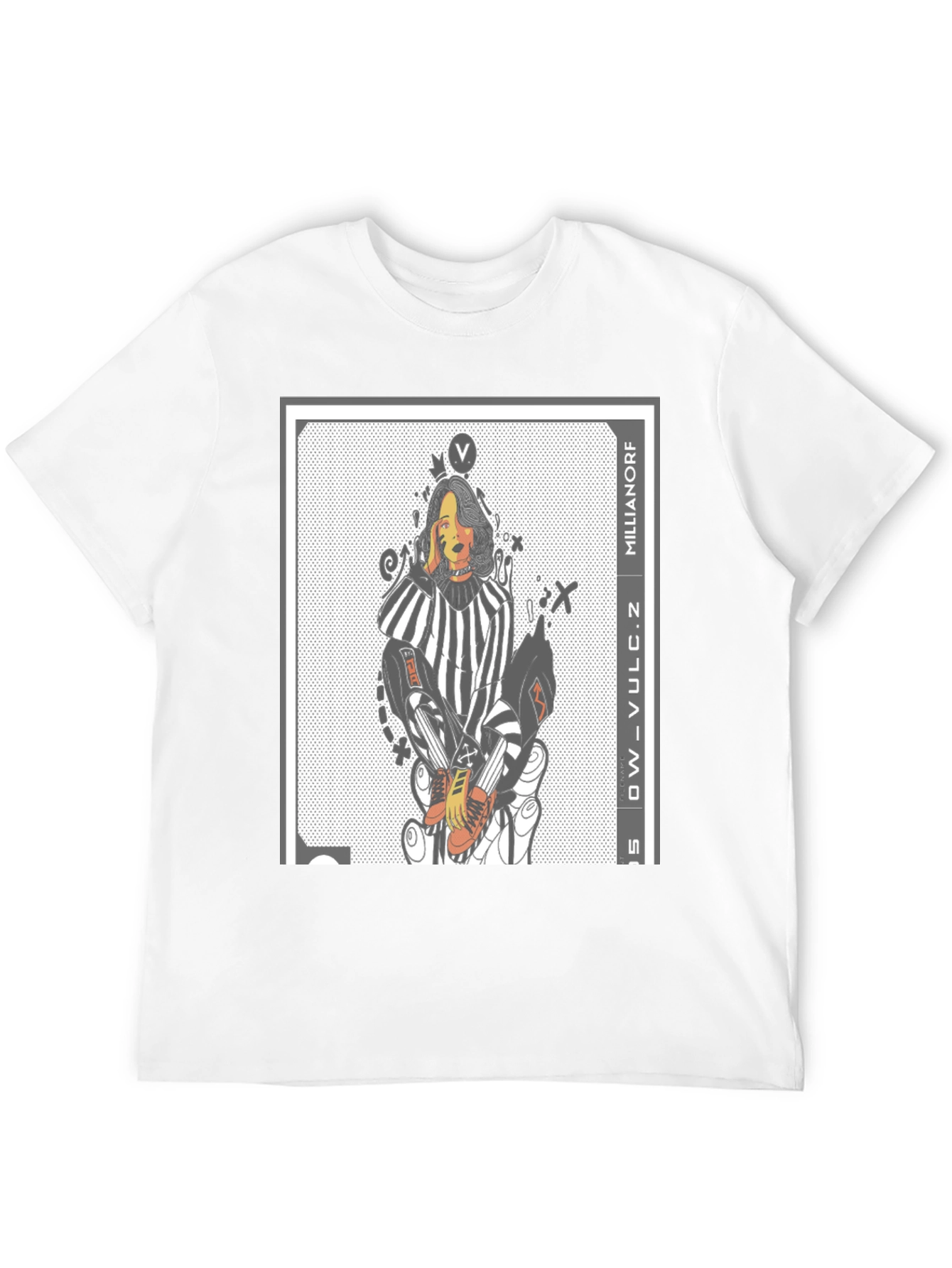 Graphic Print Black Crew Neck T-Shirt