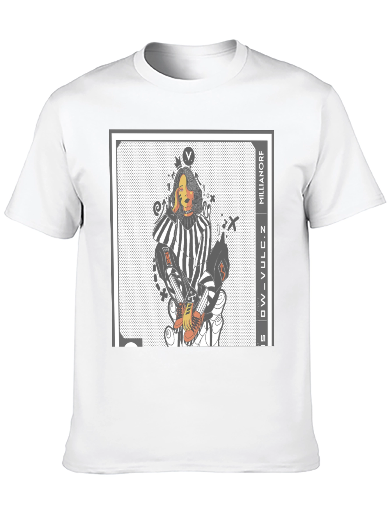 Graphic Print Black Crew Neck T-Shirt