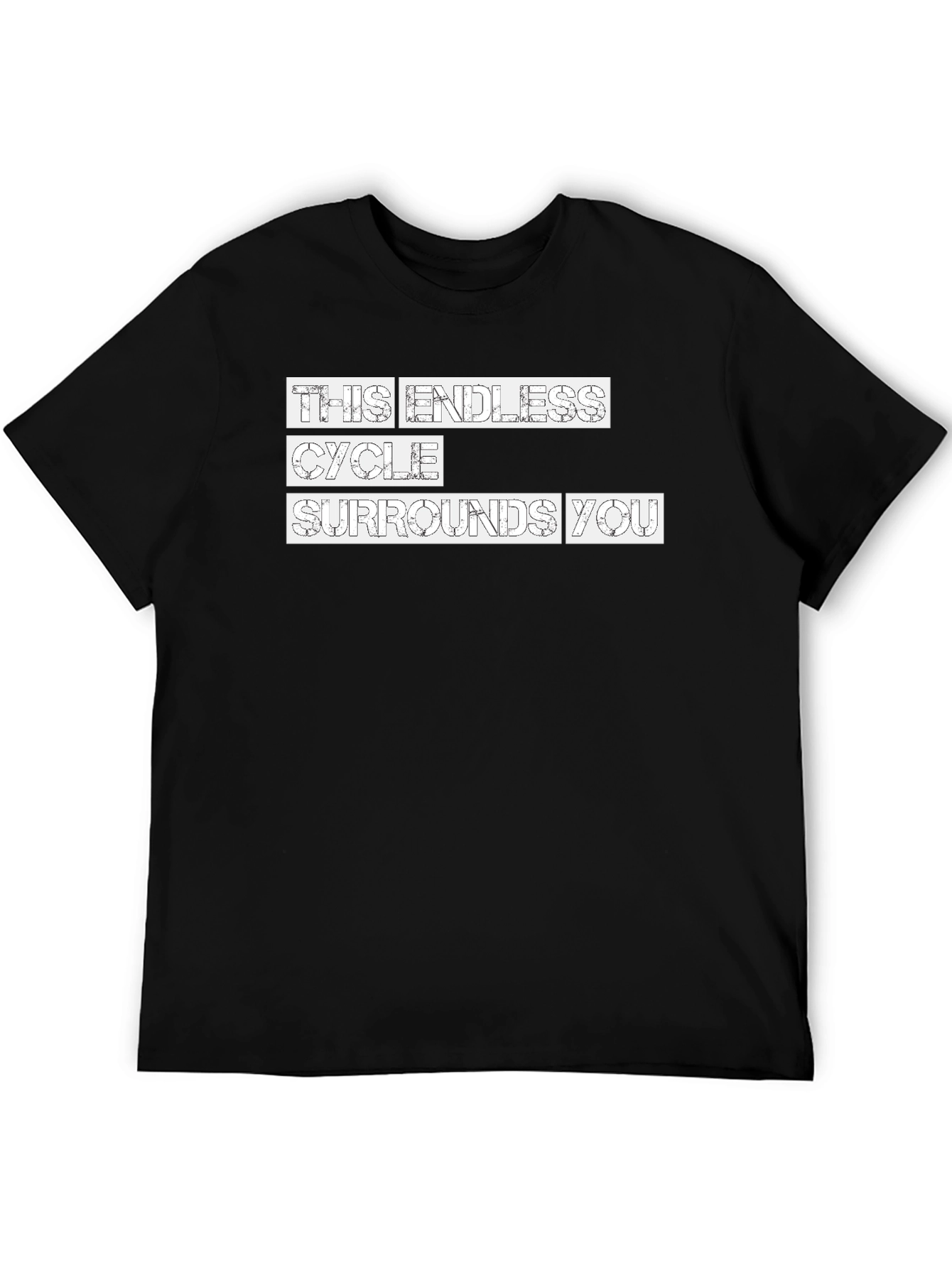 Endless Cycle Graphic Tee - Black Crew Neck T-Shirt