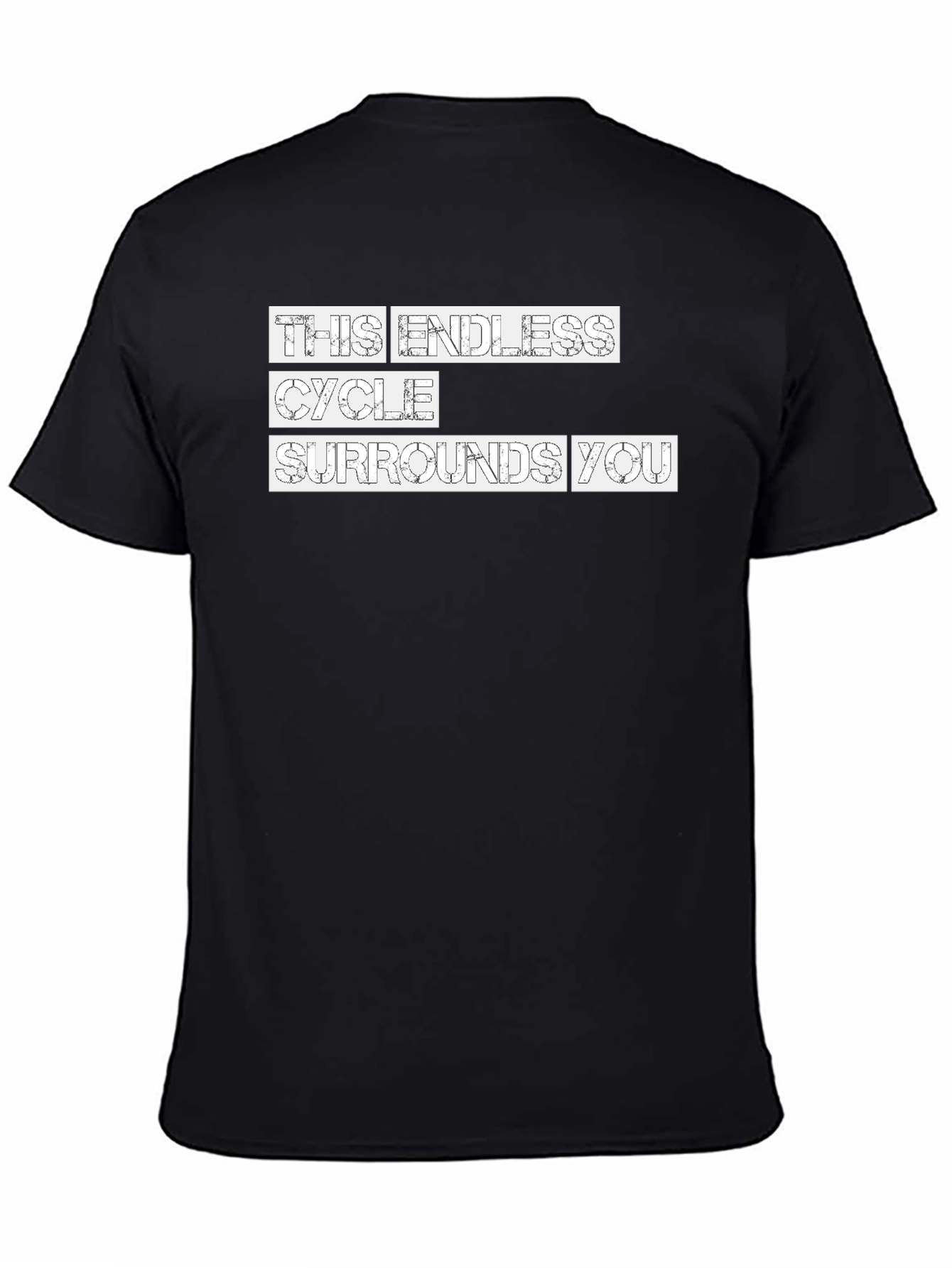Endless Cycle Graphic Tee - Black Crew Neck T-Shirt