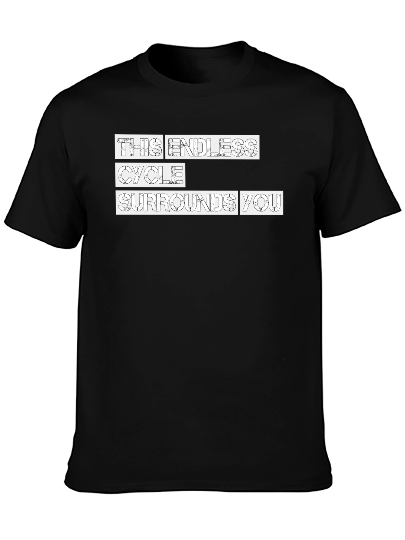 Endless Cycle Graphic Tee - Black Crew Neck T-Shirt