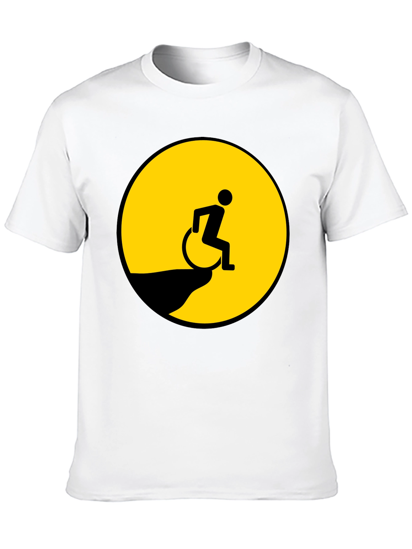 Edgy Humor T-Shirt - Wheelchair Cliff