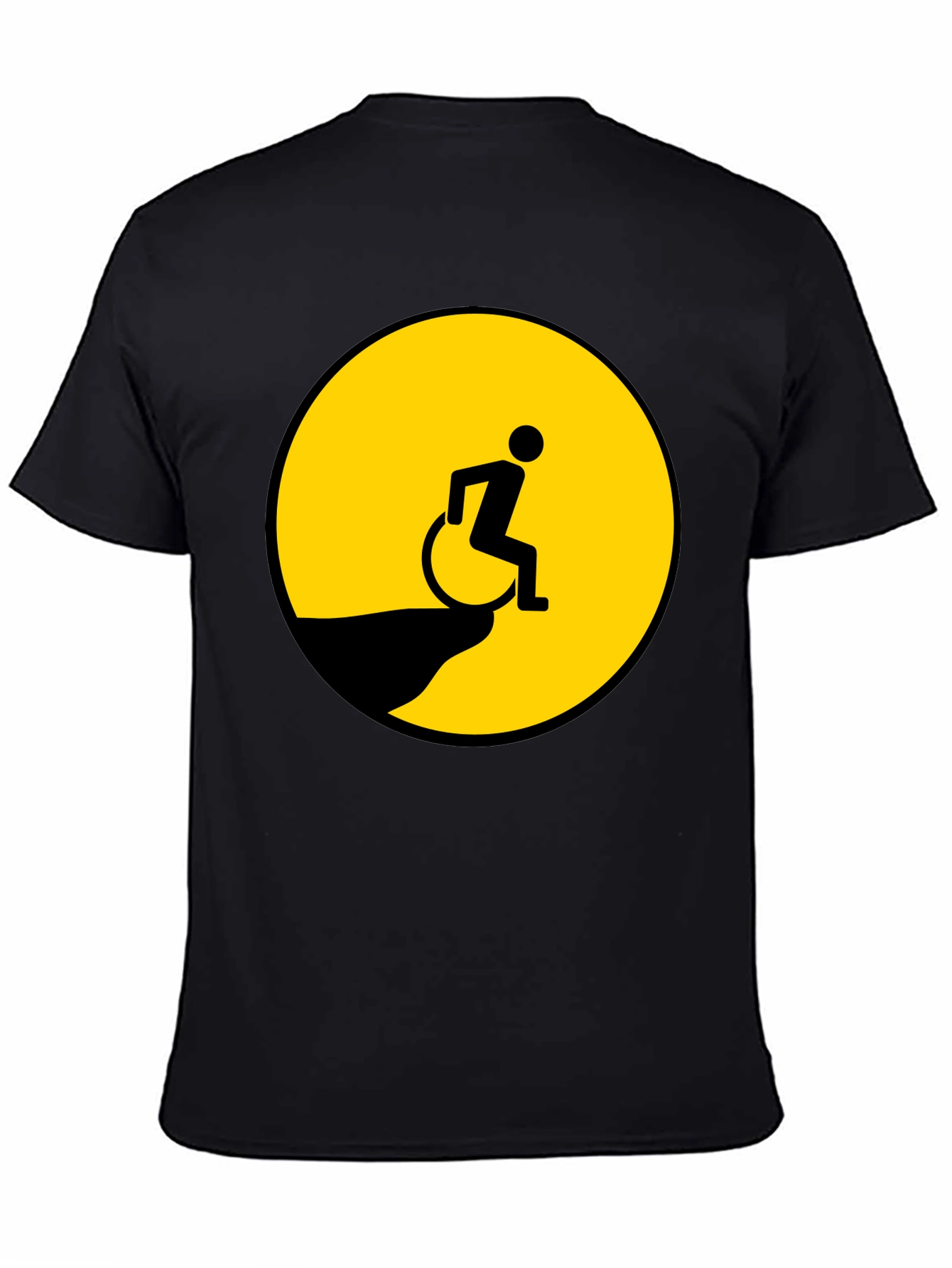 Edgy Humor T-Shirt - Wheelchair Cliff