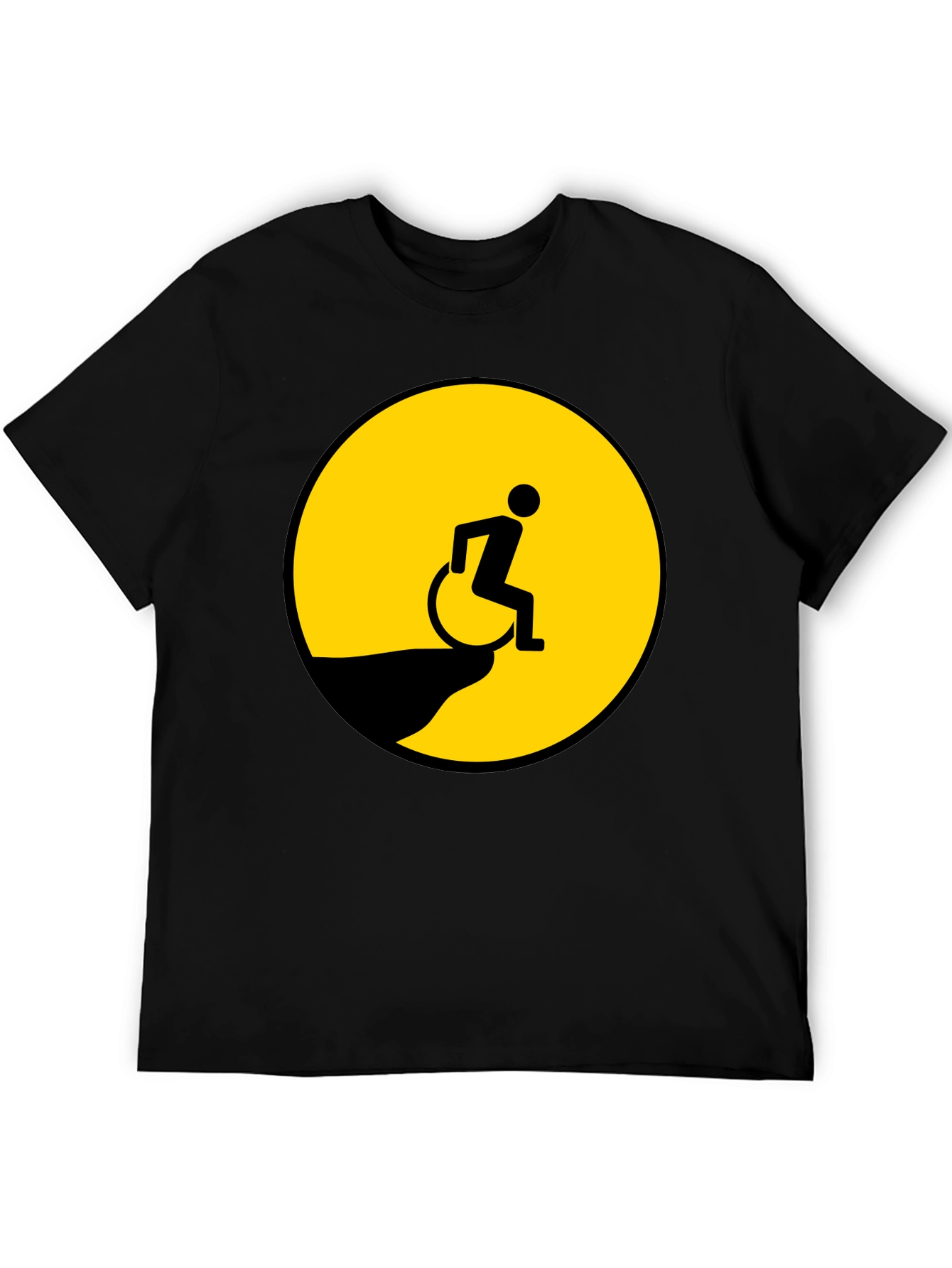 Edgy Humor T-Shirt - Wheelchair Cliff