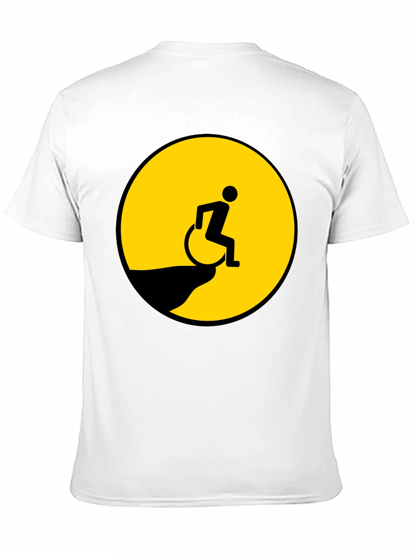 Edgy Humor T-Shirt - Wheelchair Cliff