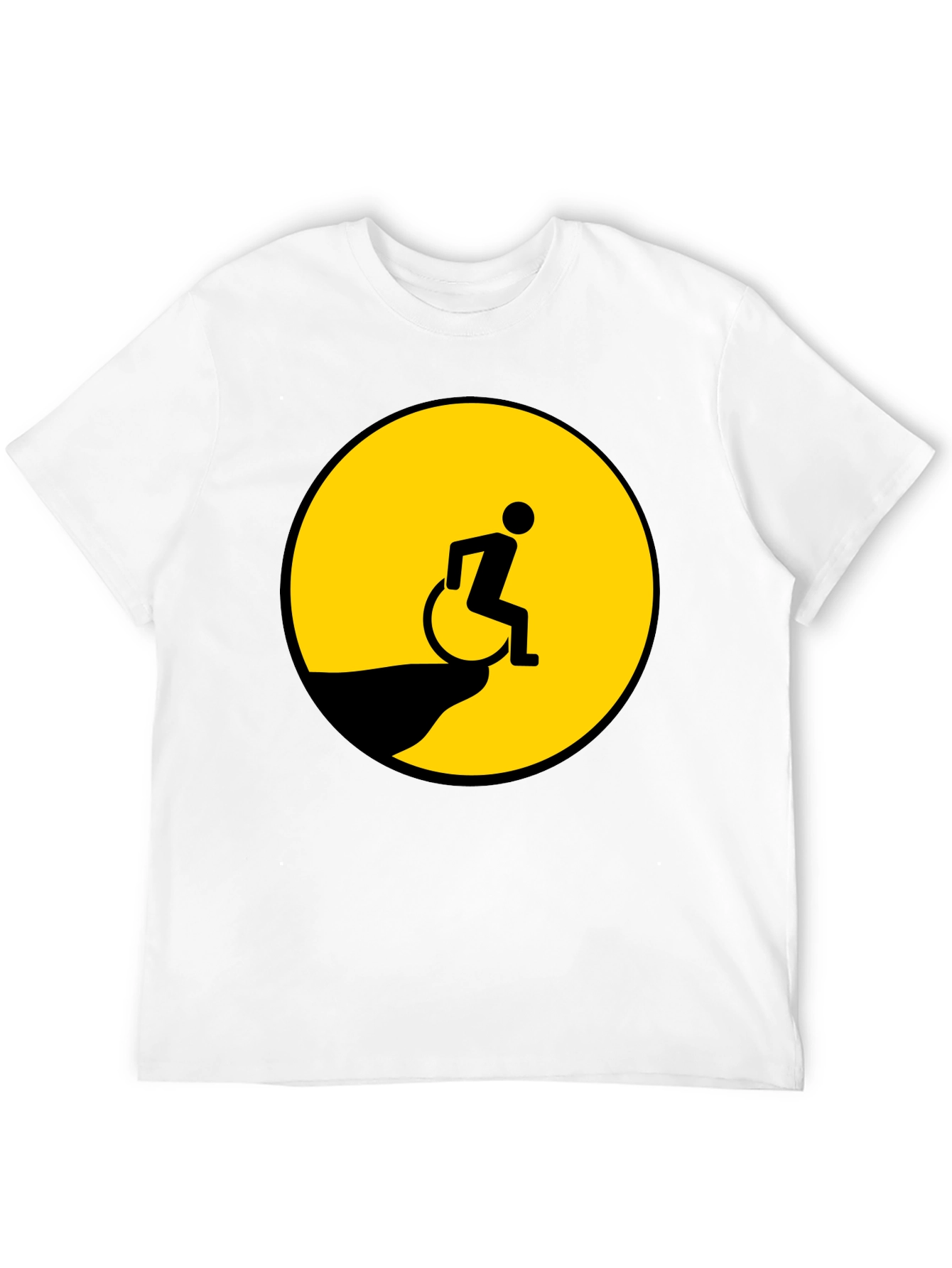 Edgy Humor T-Shirt - Wheelchair Cliff