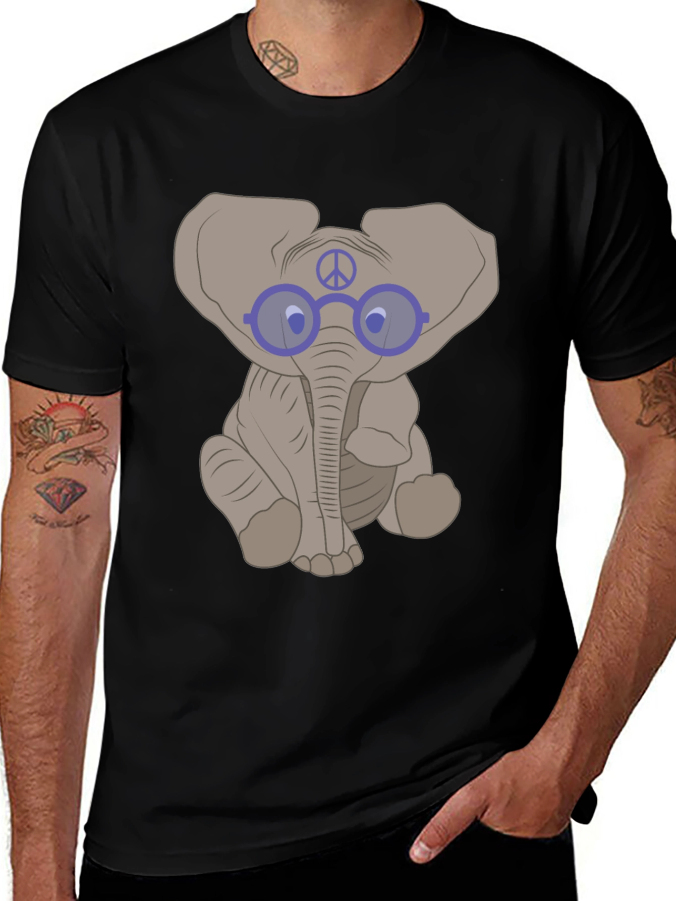 Elephant Peace Sign T-Shirt