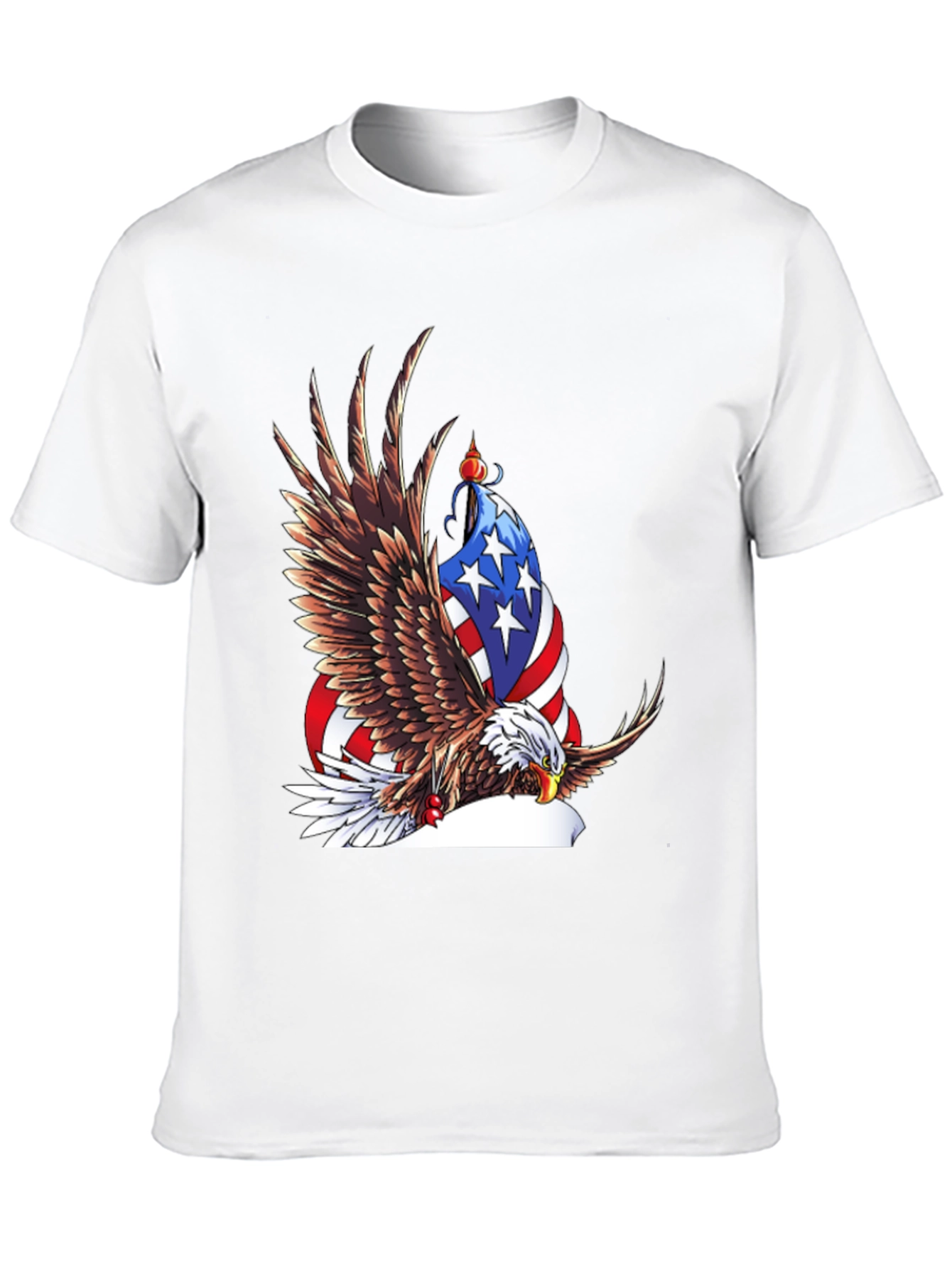 Patriotic Eagle Graphic Tee - Mens Black T-Shirt