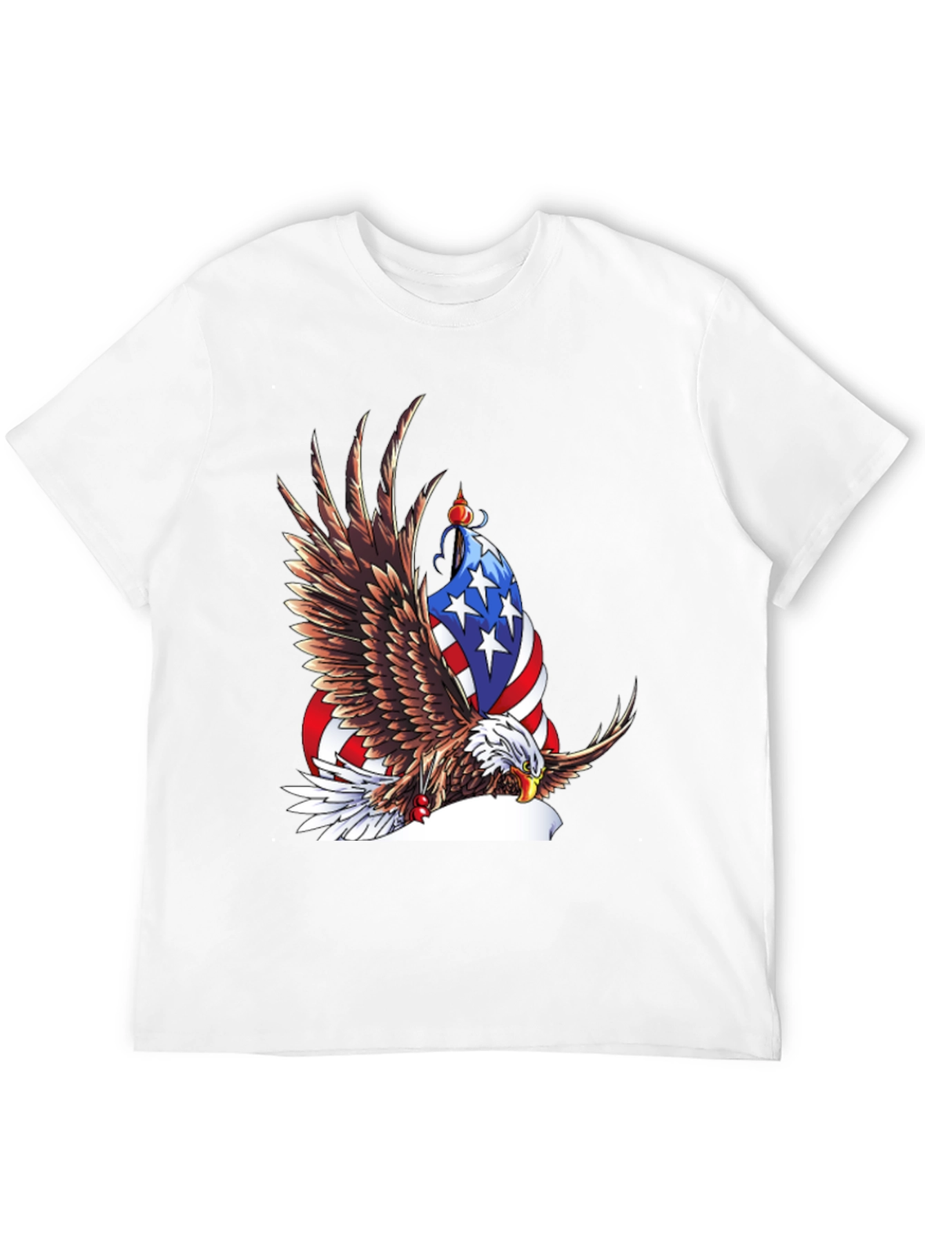 Patriotic Eagle Graphic Tee - Mens Black T-Shirt
