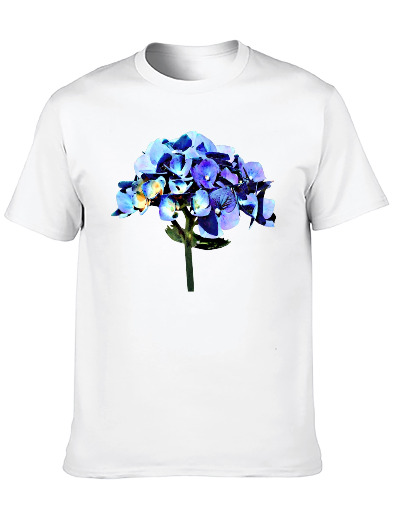 Hydrangea Graphic Tee - Black Casual Comfort