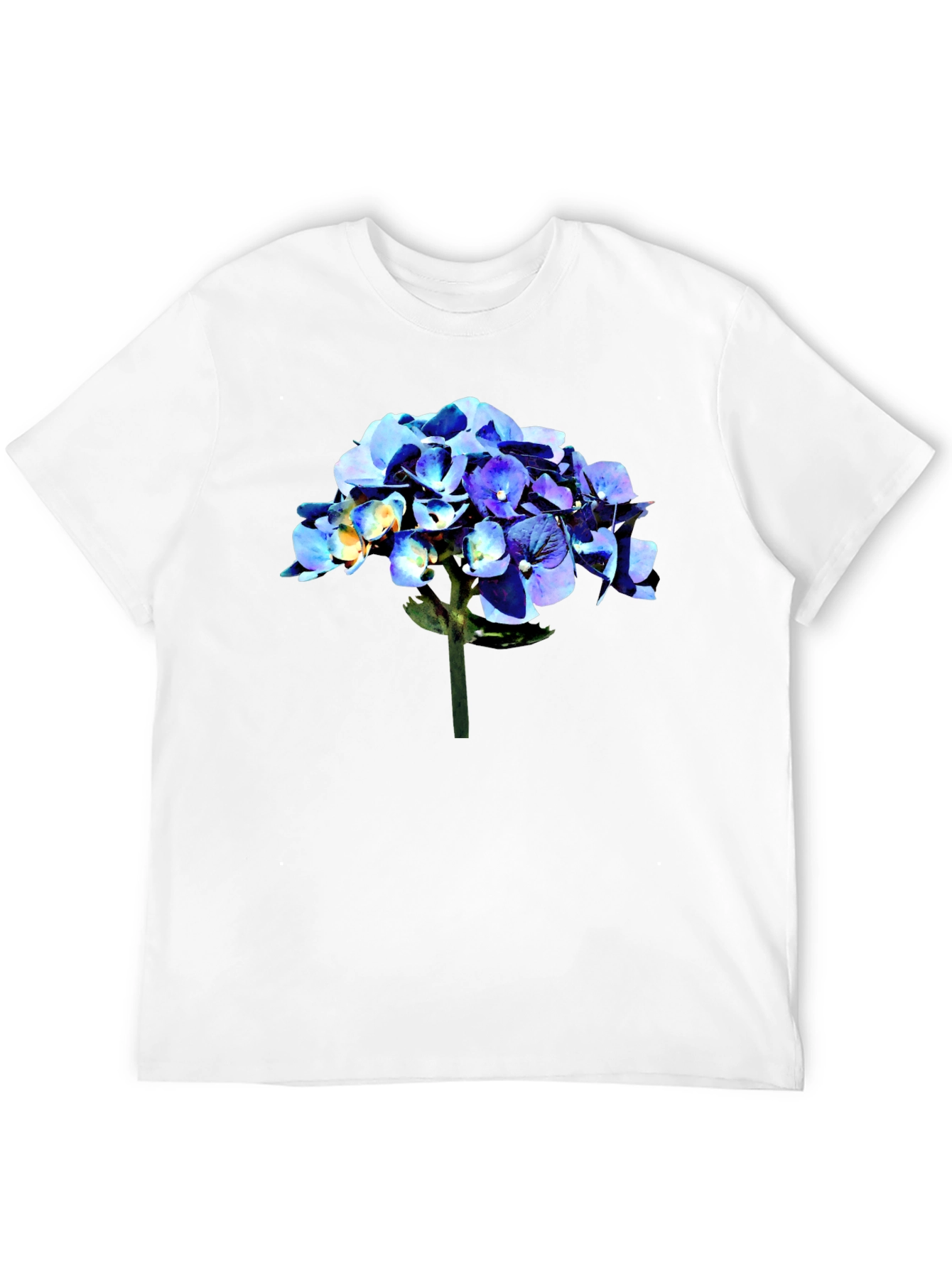 Hydrangea Graphic Tee - Black Casual Comfort