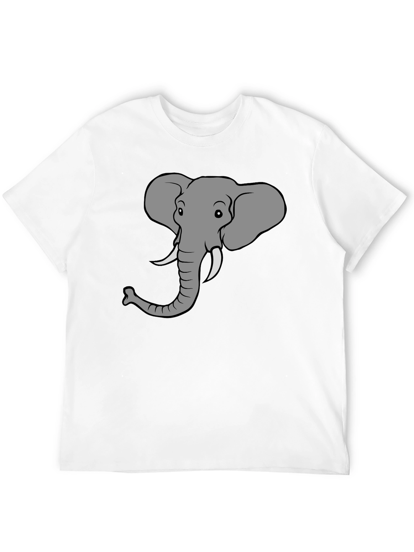Elephant Graphic Tee - Black Cotton T-Shirt