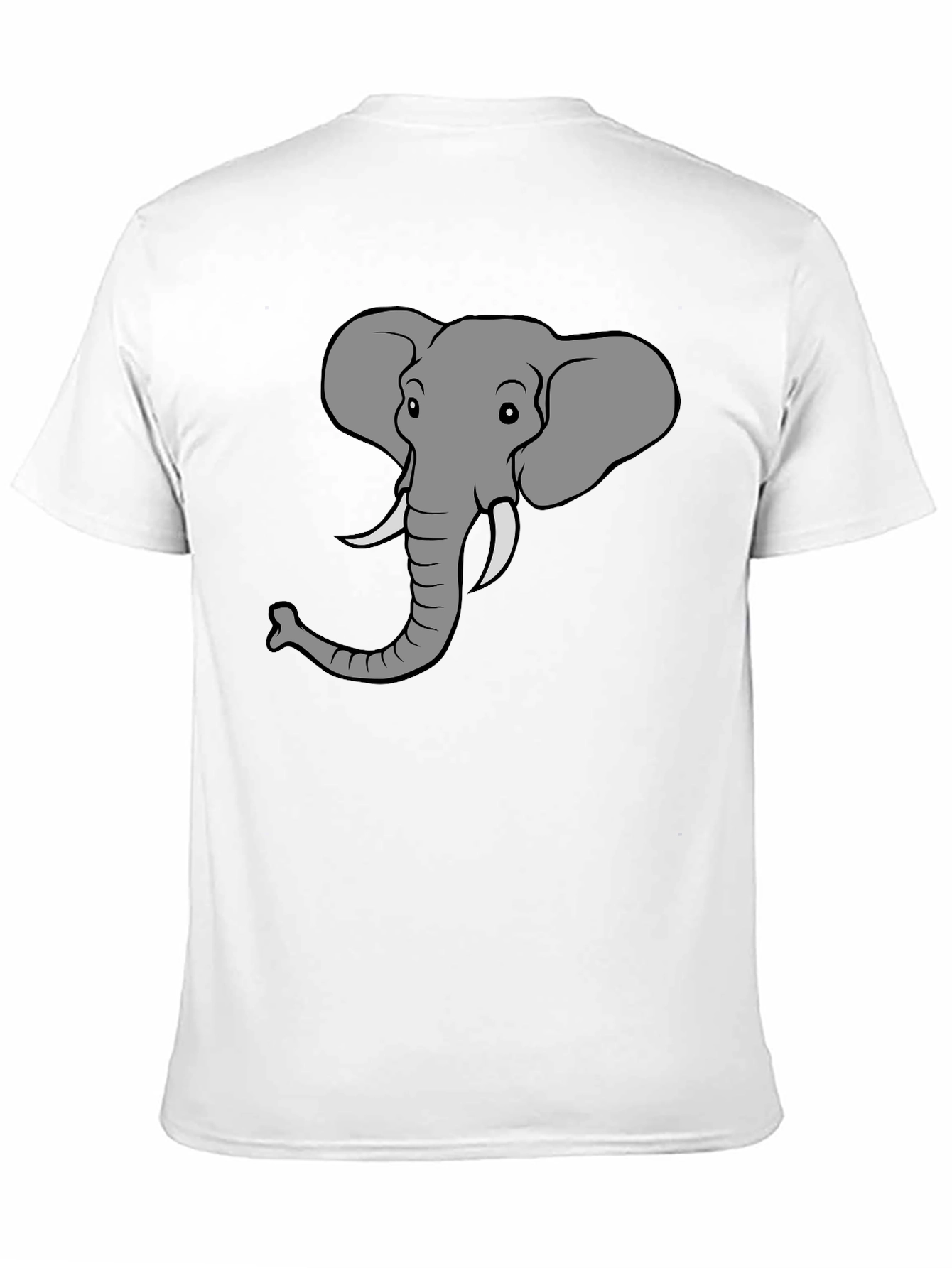 Elephant Graphic Tee - Black Cotton T-Shirt