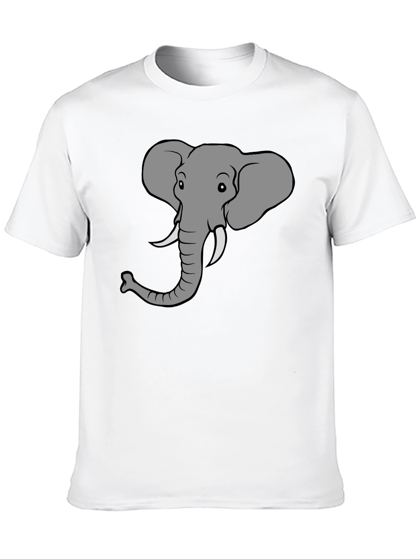 Elephant Graphic Tee - Black Cotton T-Shirt