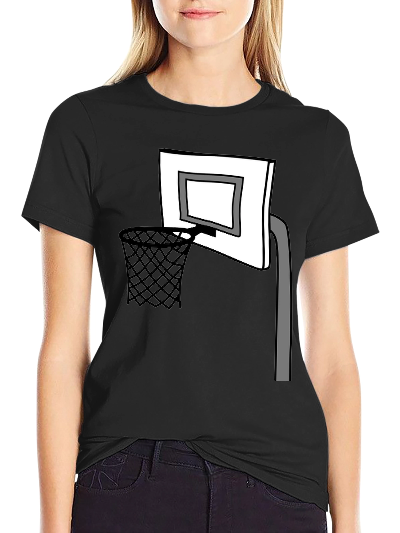 Basketball Hoop Graphic T-Shirt
