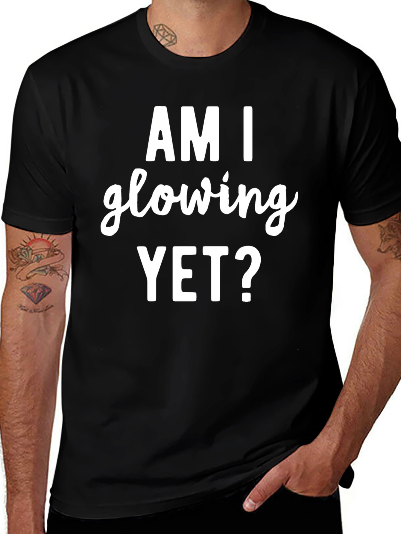 Am I Glowing Yet? Graphic Tee - Black
