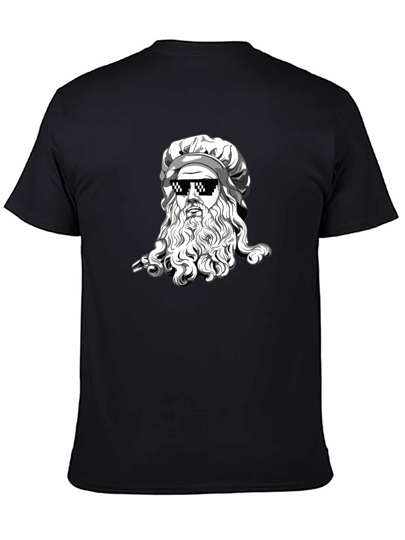 Cool Leonardo Da Vinci Black T-Shirt