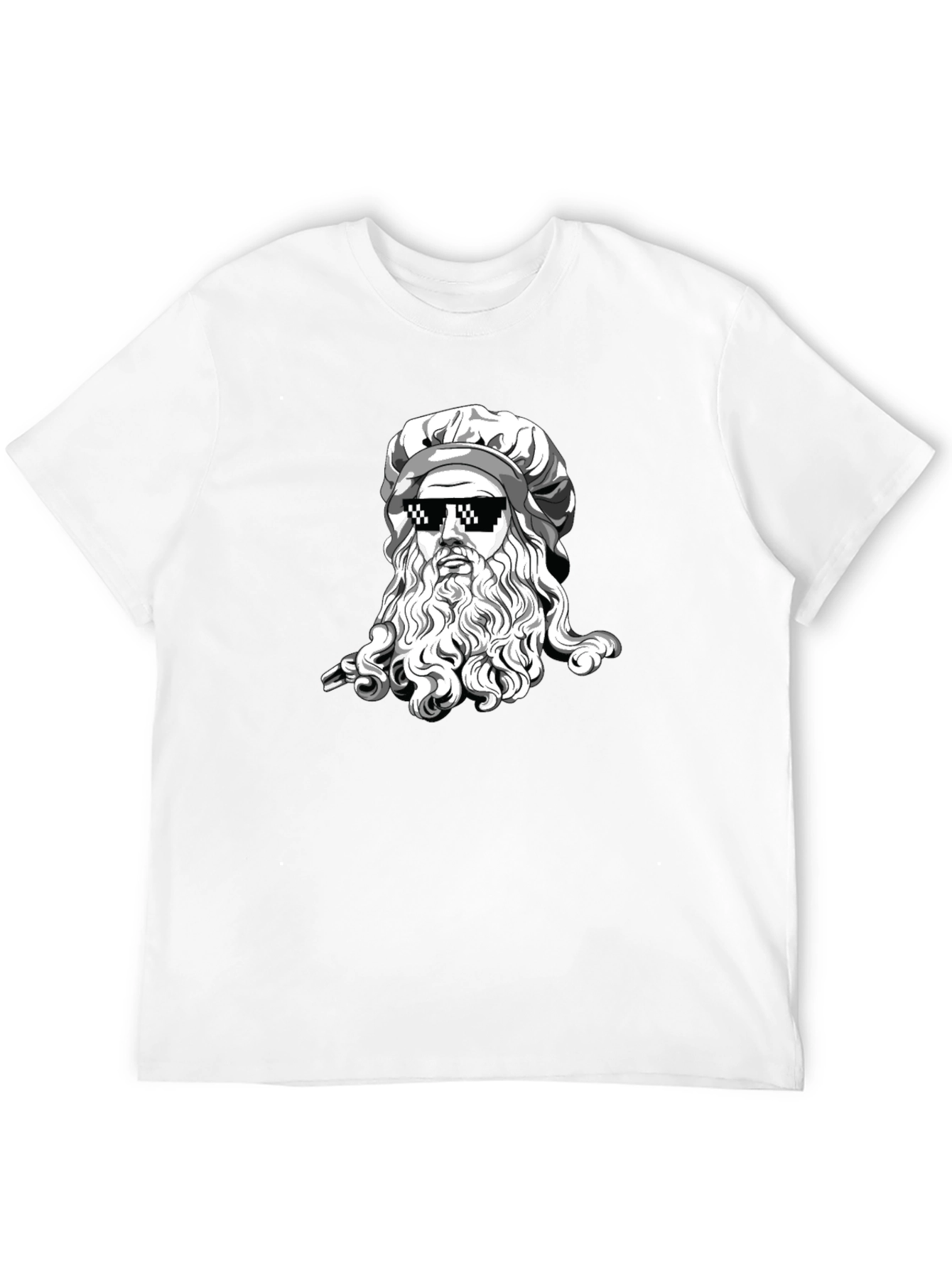 Cool Leonardo Da Vinci Black T-Shirt