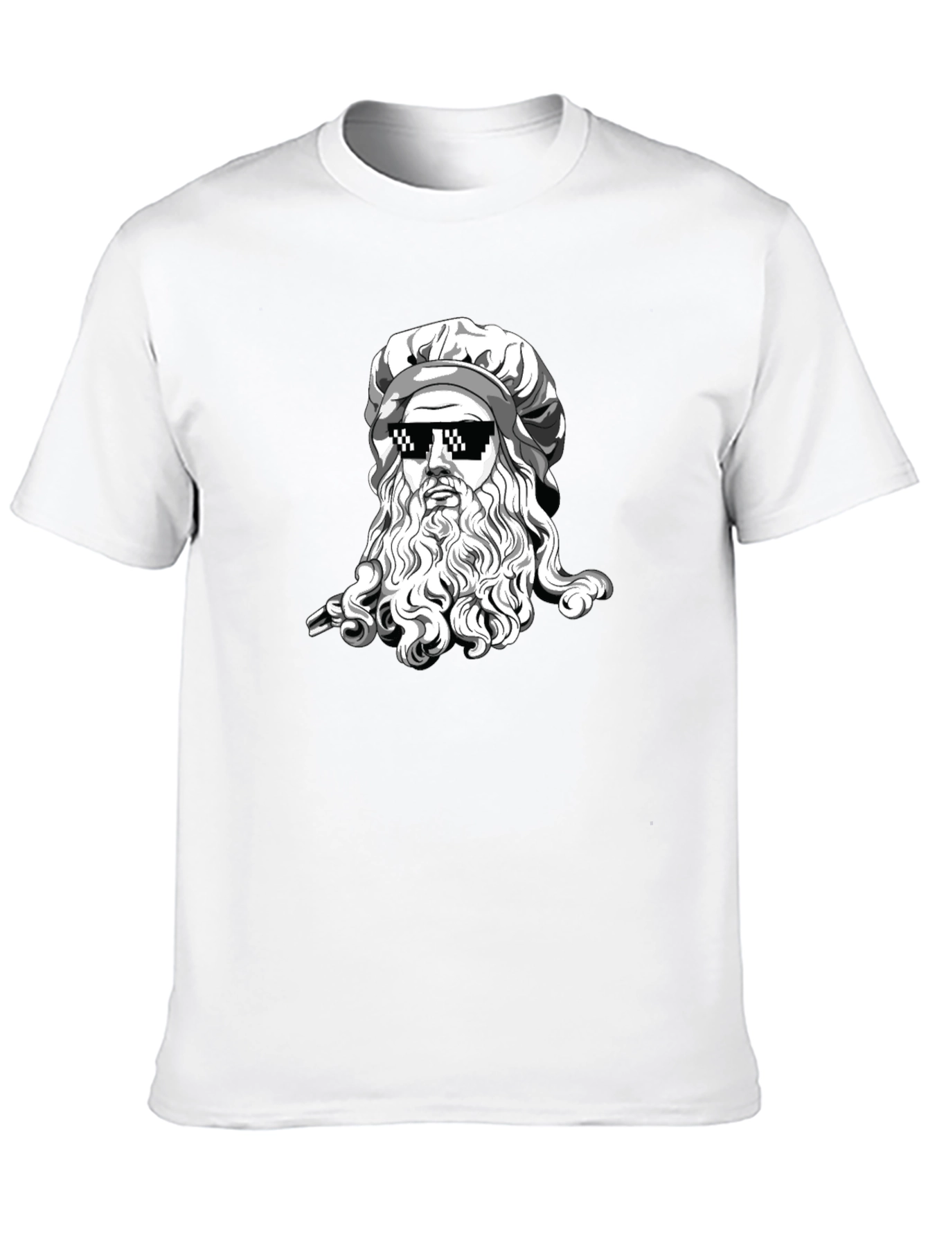 Cool Leonardo Da Vinci Black T-Shirt