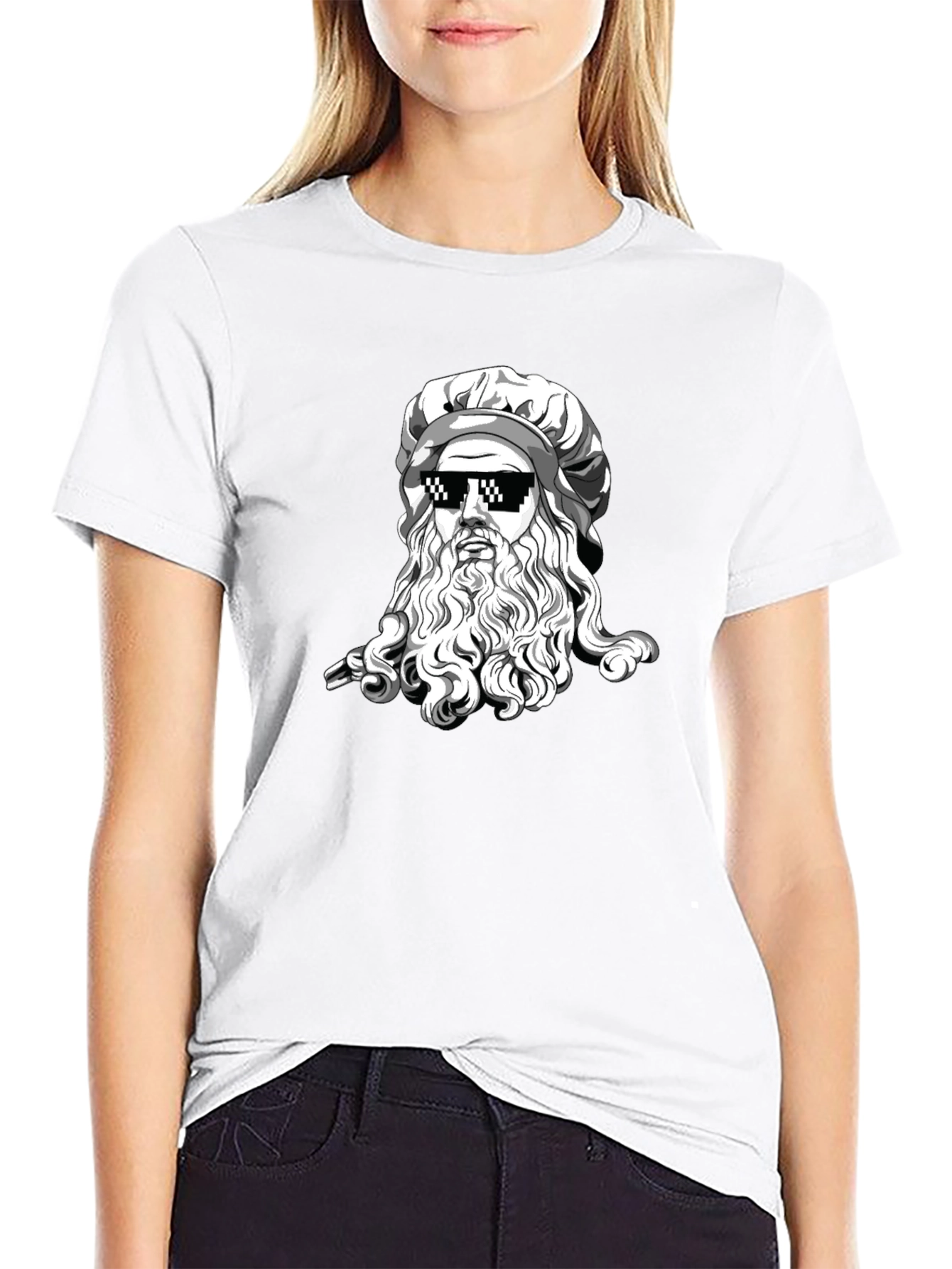 Cool Leonardo Da Vinci Black T-Shirt