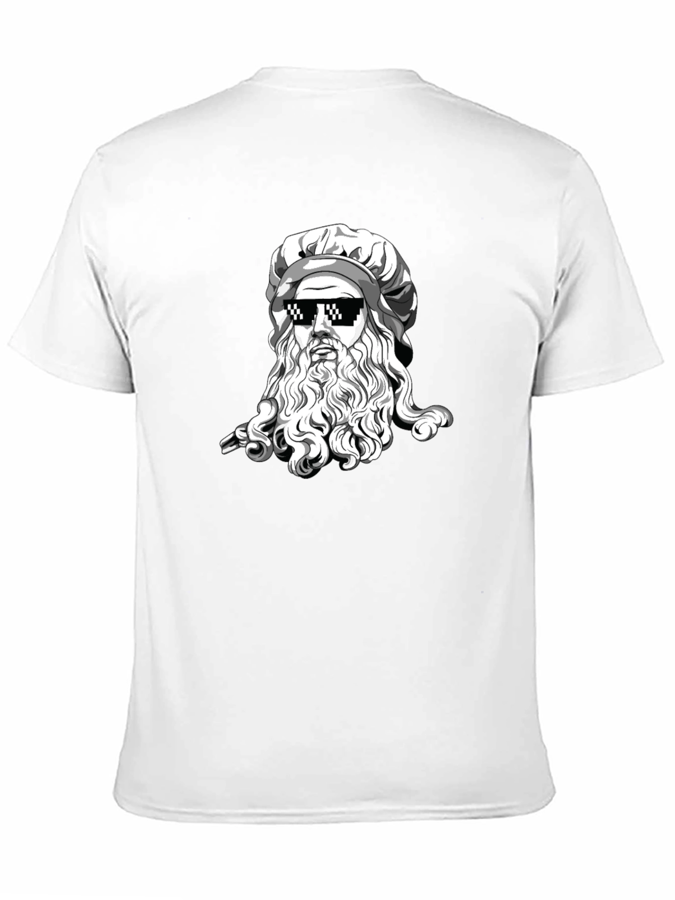 Cool Leonardo Da Vinci Black T-Shirt