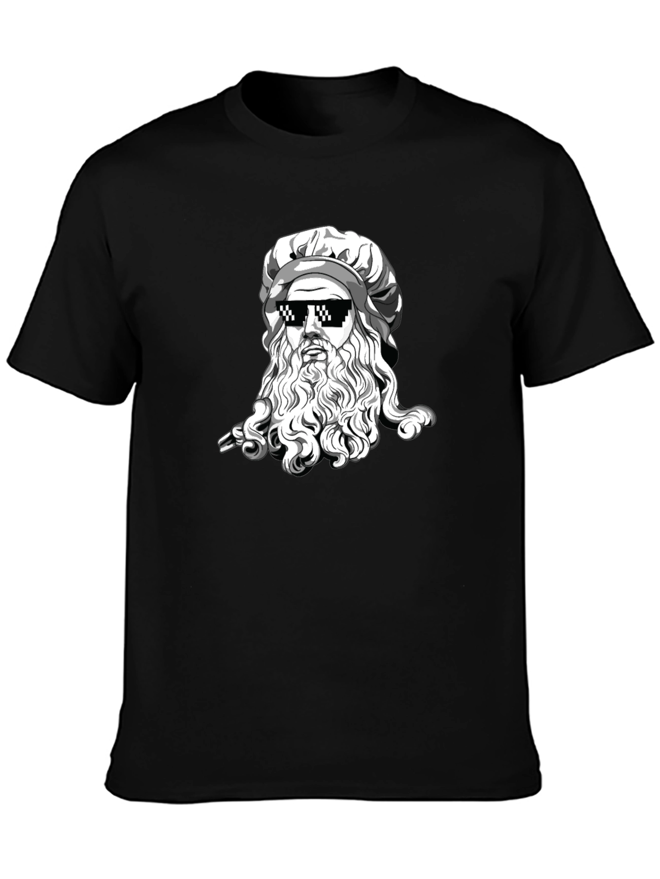 Cool Leonardo Da Vinci Black T-Shirt
