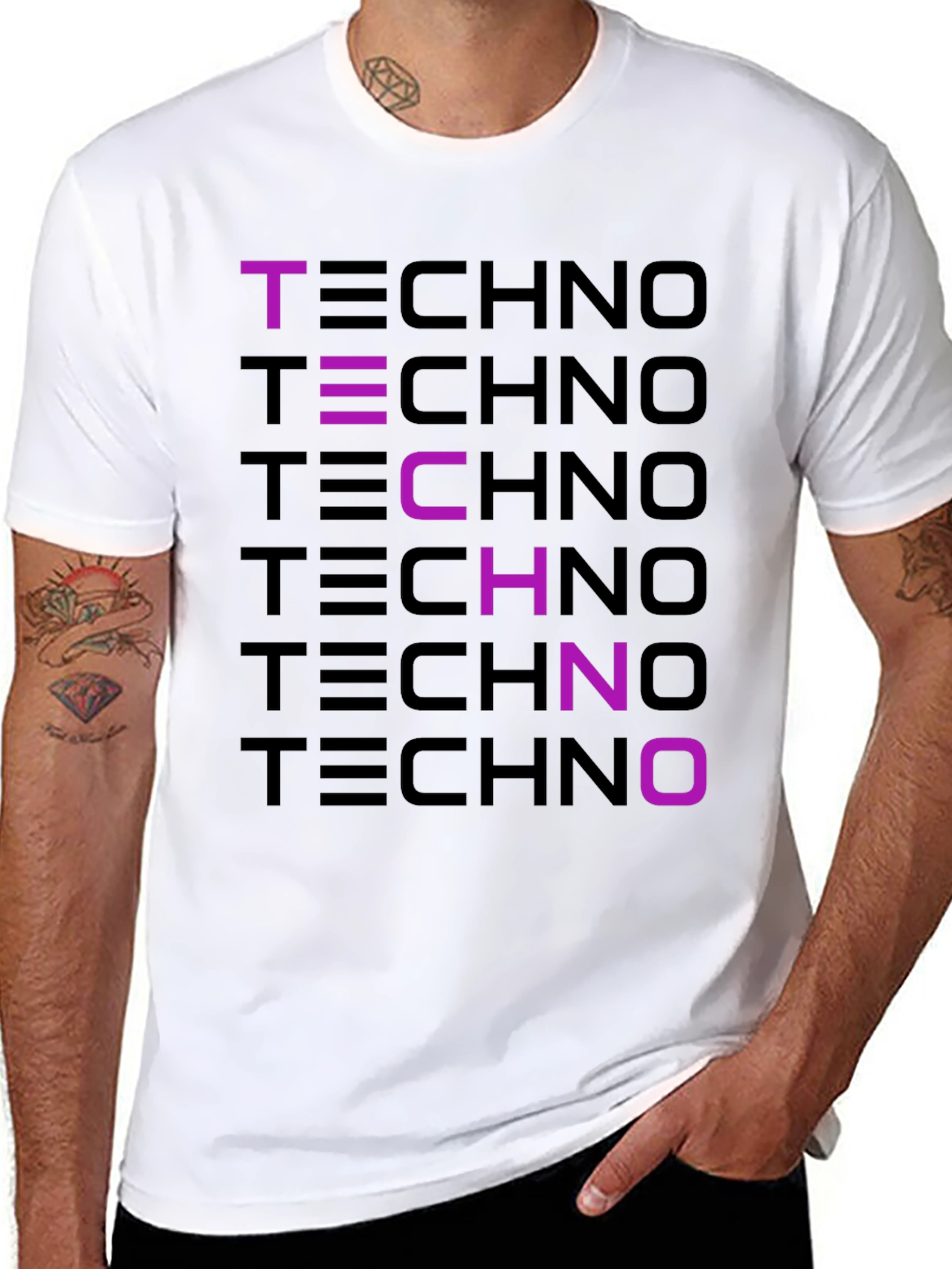 Techno Graphic T-Shirt - Stylish Music Inspired Tee