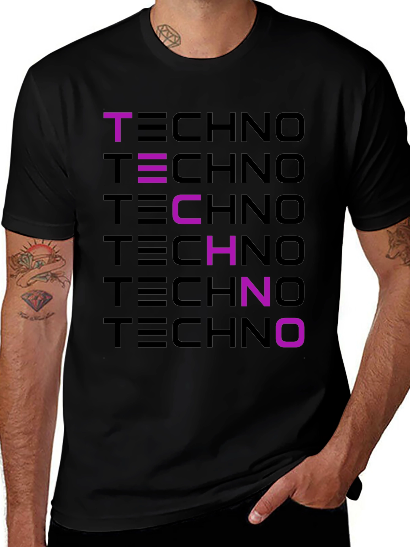 Techno Graphic T-Shirt - Stylish Music Inspired Tee