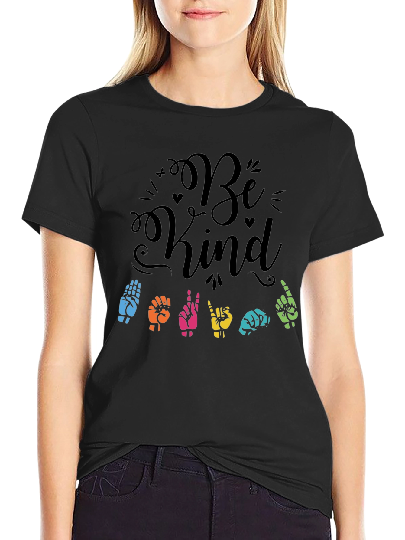Be Kind Sign Language Graphic T-Shirt