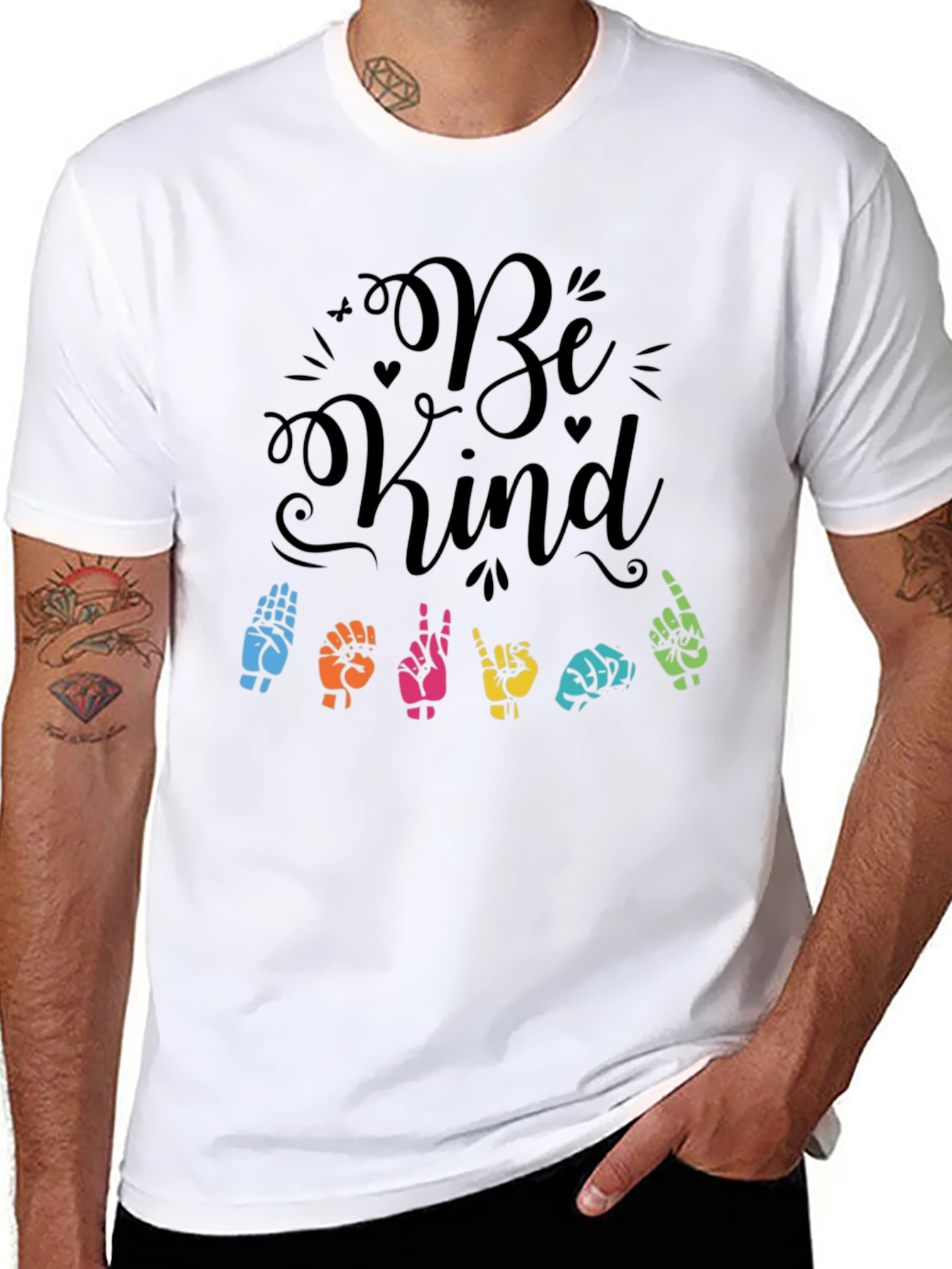 Be Kind Sign Language Graphic T-Shirt