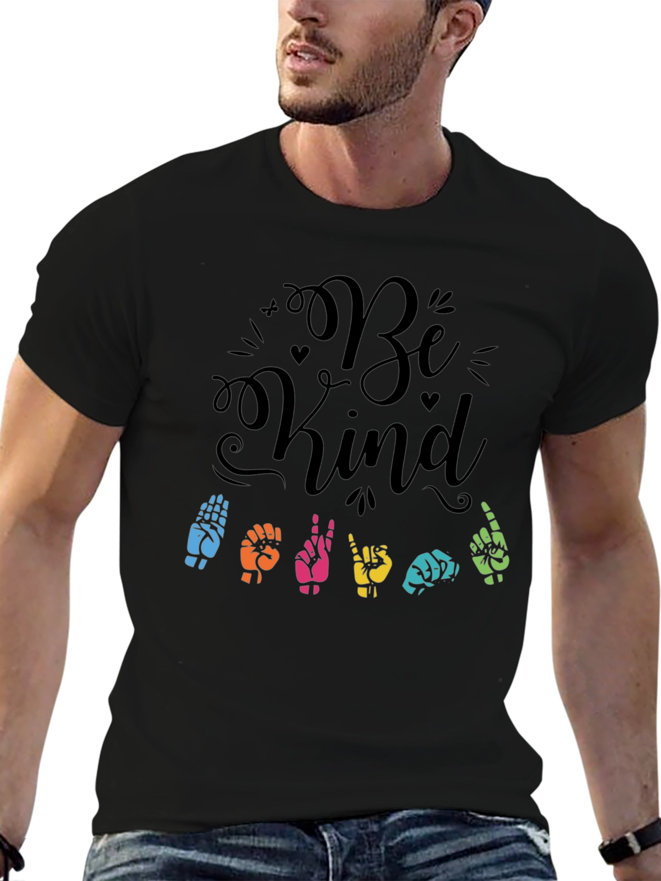 Be Kind Sign Language Graphic T-Shirt