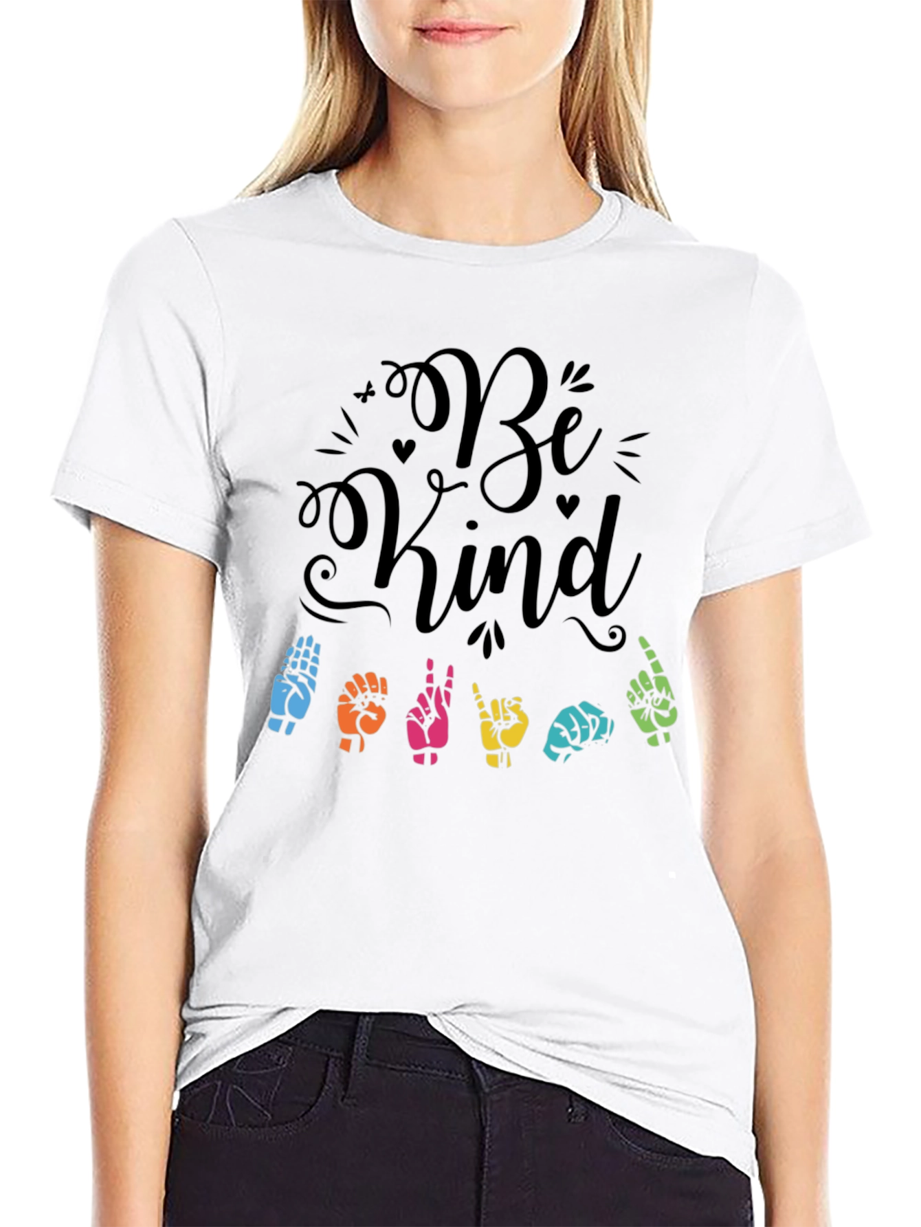 Be Kind Sign Language Graphic T-Shirt