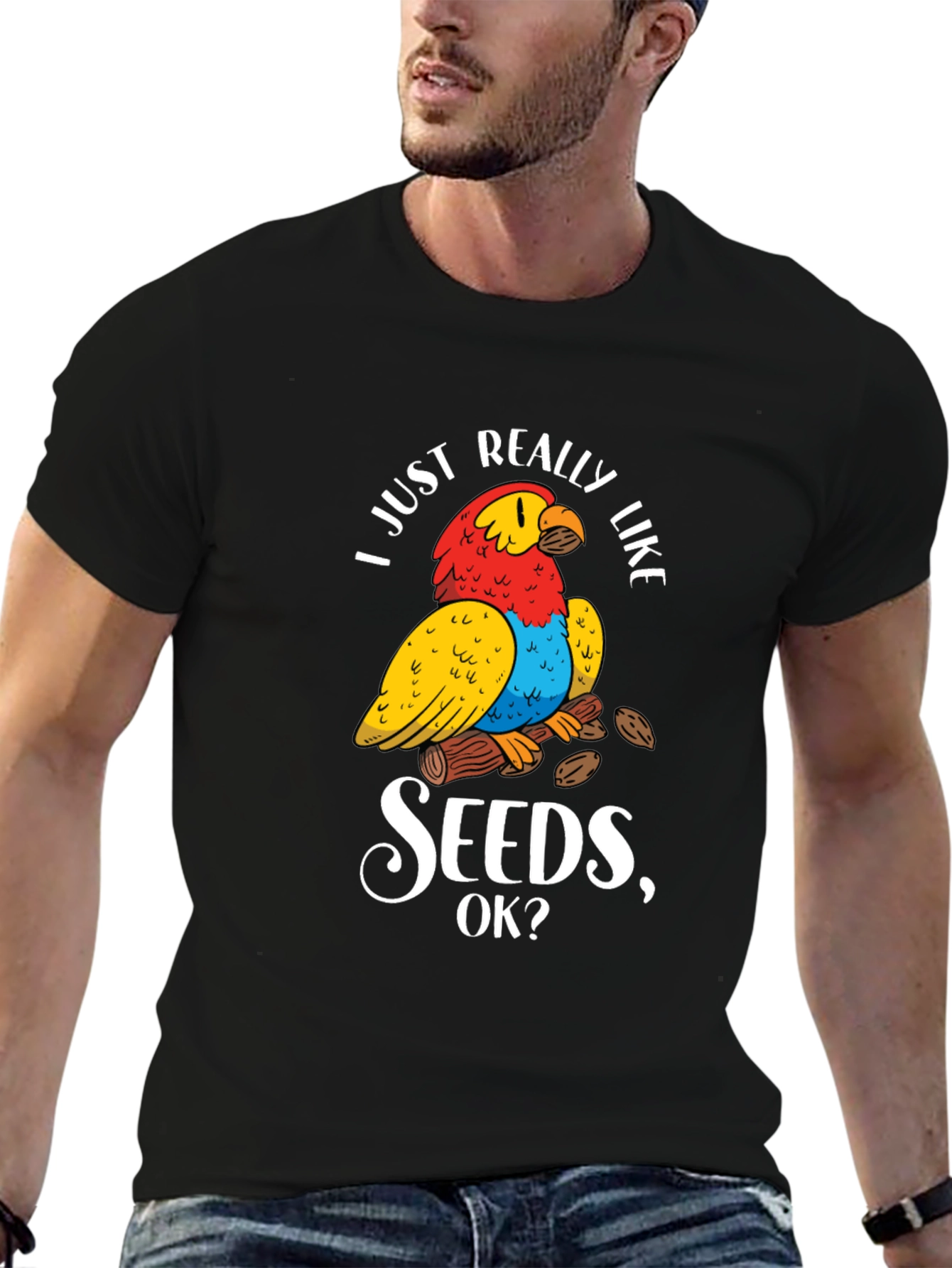 I Just Really Like Seeds Parrot T-Shirt