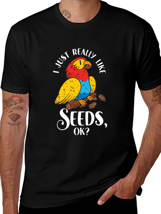 I Just Really Like Seeds Parrot T-Shirt