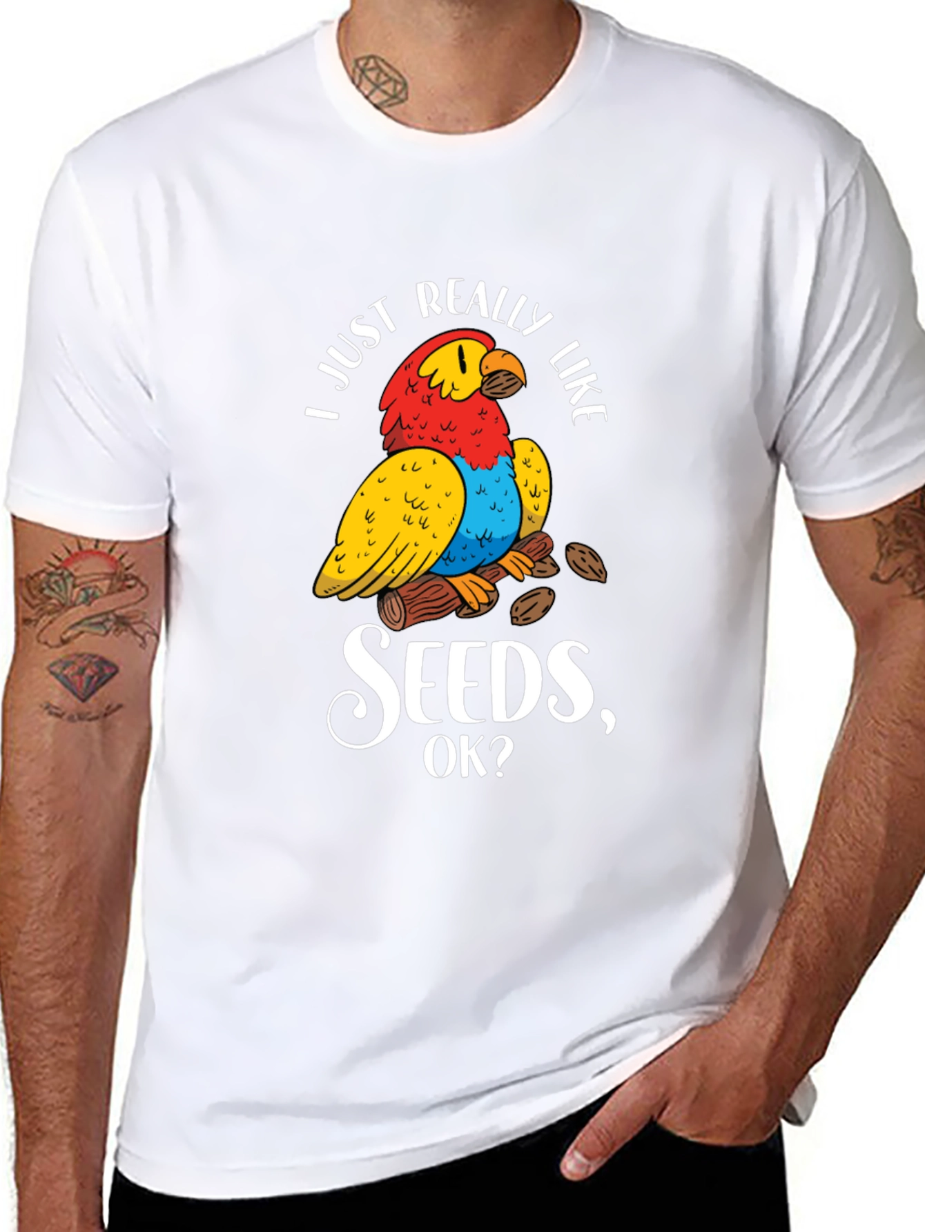 I Just Really Like Seeds Parrot T-Shirt