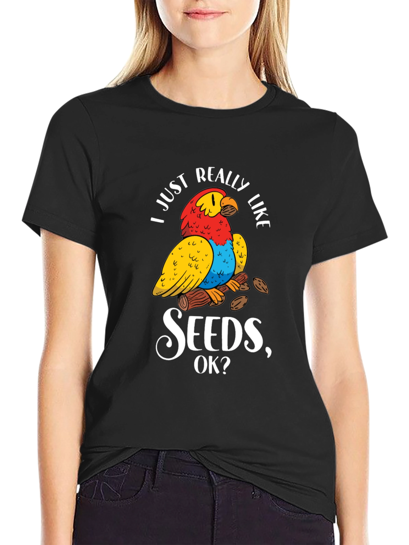 I Just Really Like Seeds Parrot T-Shirt